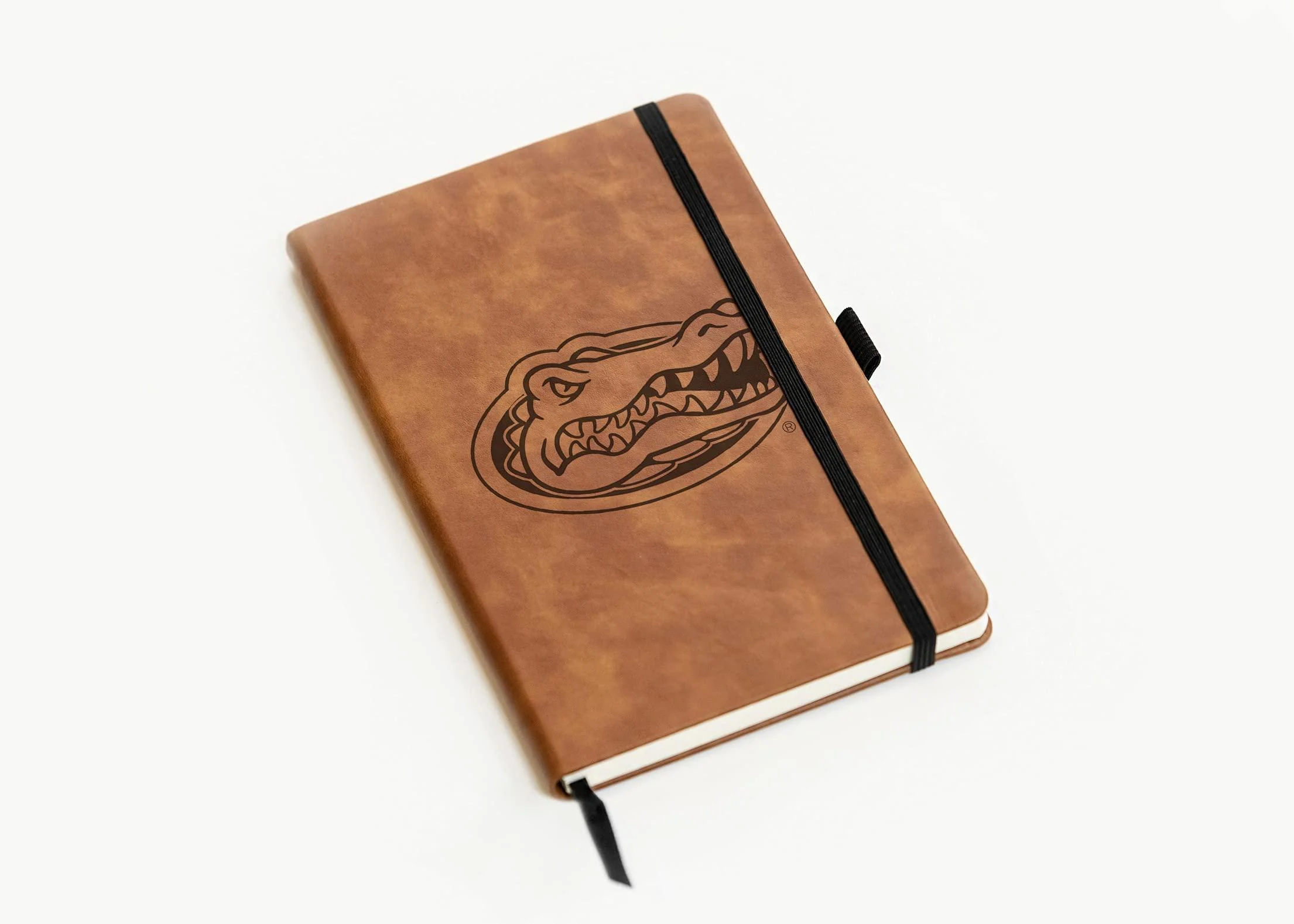 Rico Industries NCAA Florida Gators Brown Laser Engraved Small Notepad Jounral/Notepad 8.25" x 5.25"- Office Accessory
