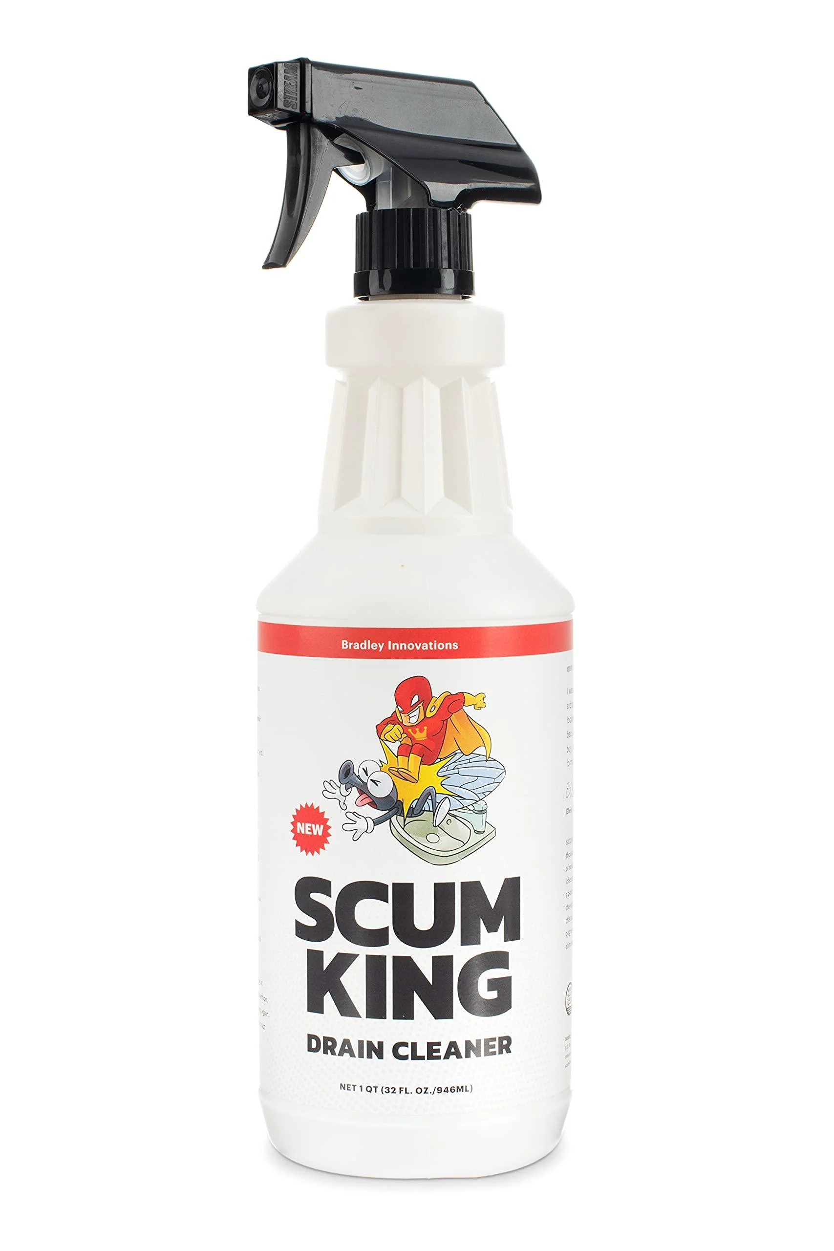 Scum King Drain Cleaner | Drain Cleaner | Remove Organic Drain Scum (32 oz) - Bradley Innovations