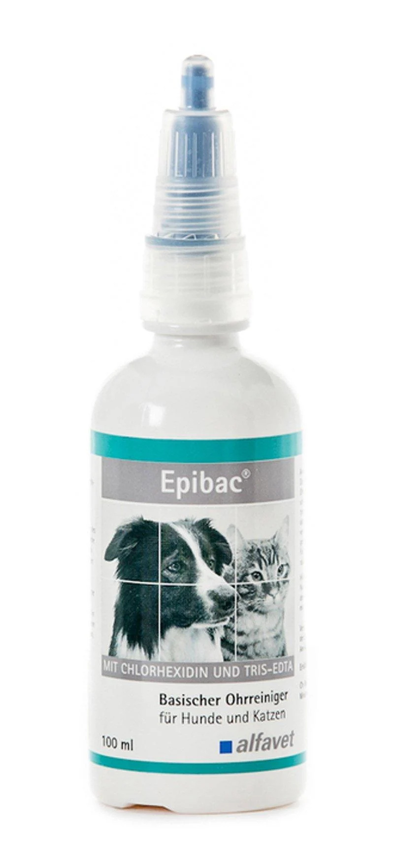 Alfavet Epibac basic very mild ear cleaner for dogs and cats with chlorhexidine and Tris-EDTA 100ml