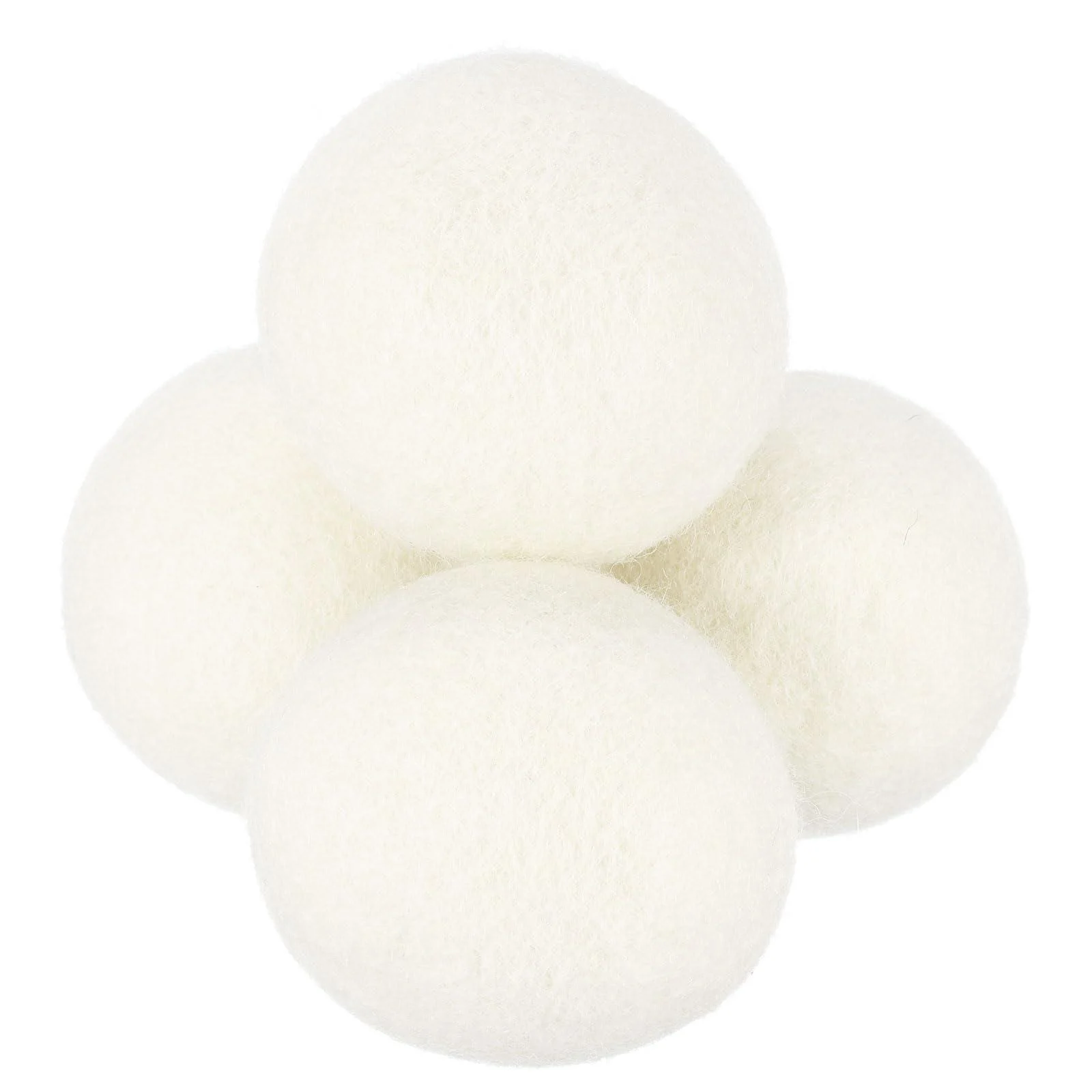 sourcing map 4 Pcs Wool Dryer Balls 2.4 Inches Wool Laundry Dryer Balls for Reducing Clothing Static and Wrinkles White 2.4" White