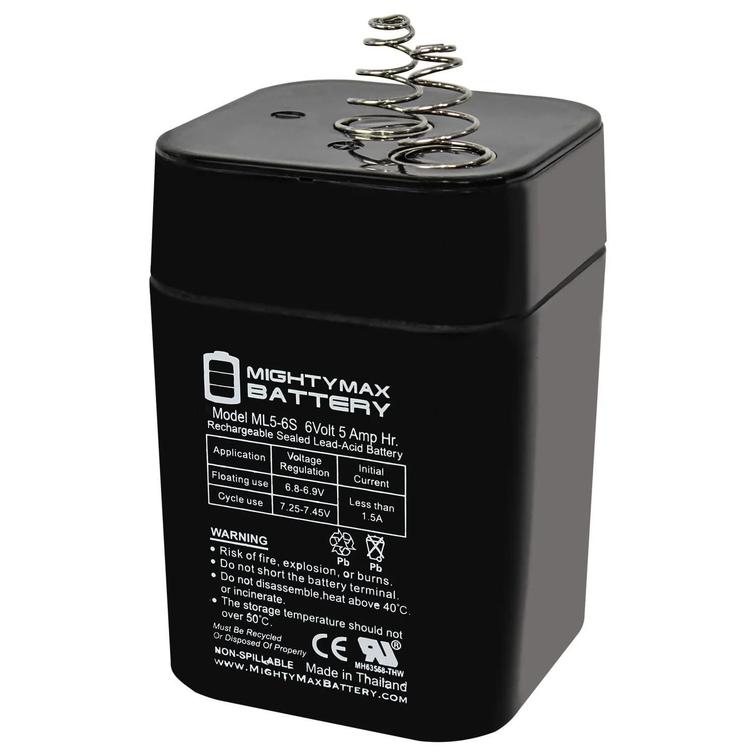 Mighty Max Battery 6V 5Ah SLA Replacement Battery for MN908