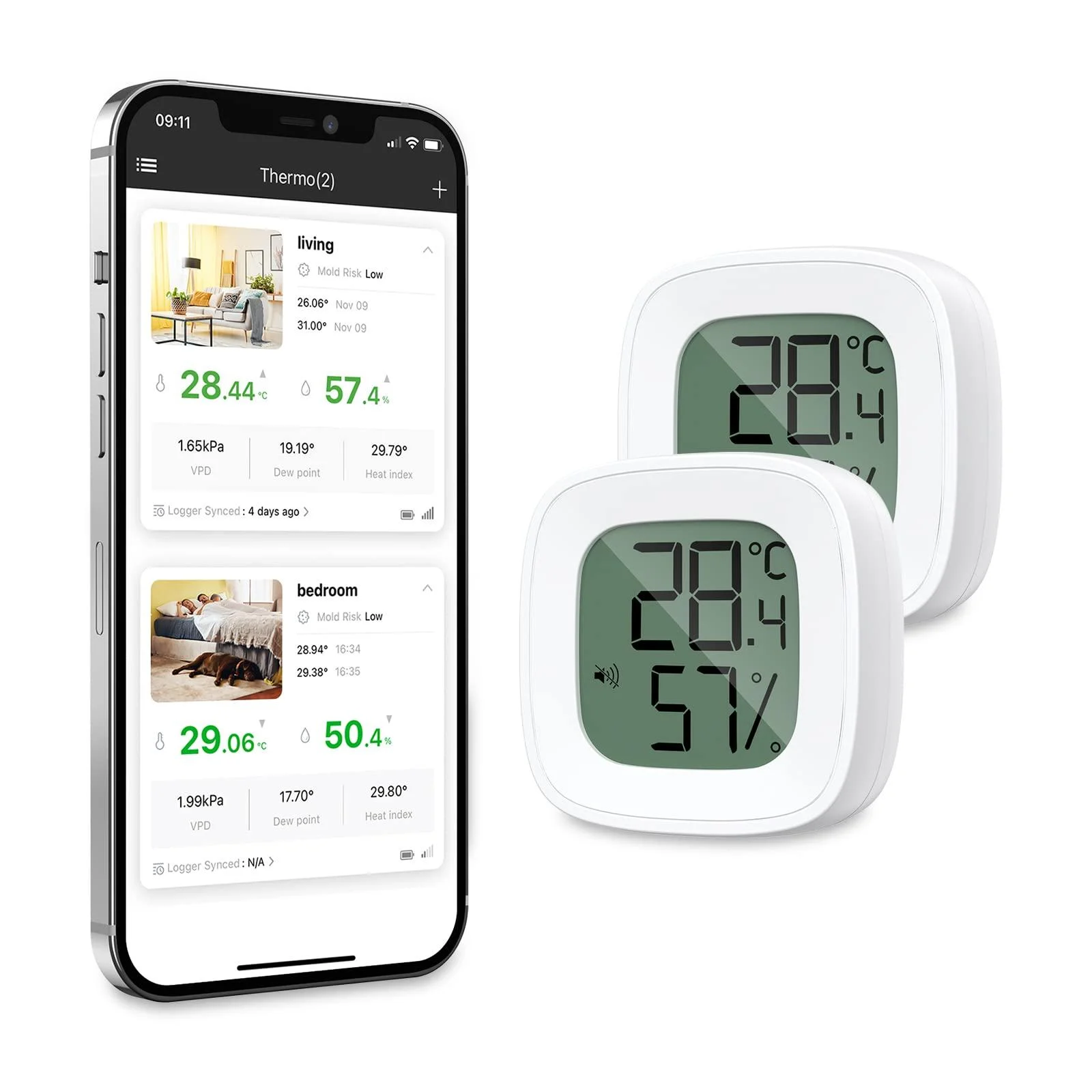 Ankilo (New Upgraded Wireless Thermometer Hygrometer Bluetooth.