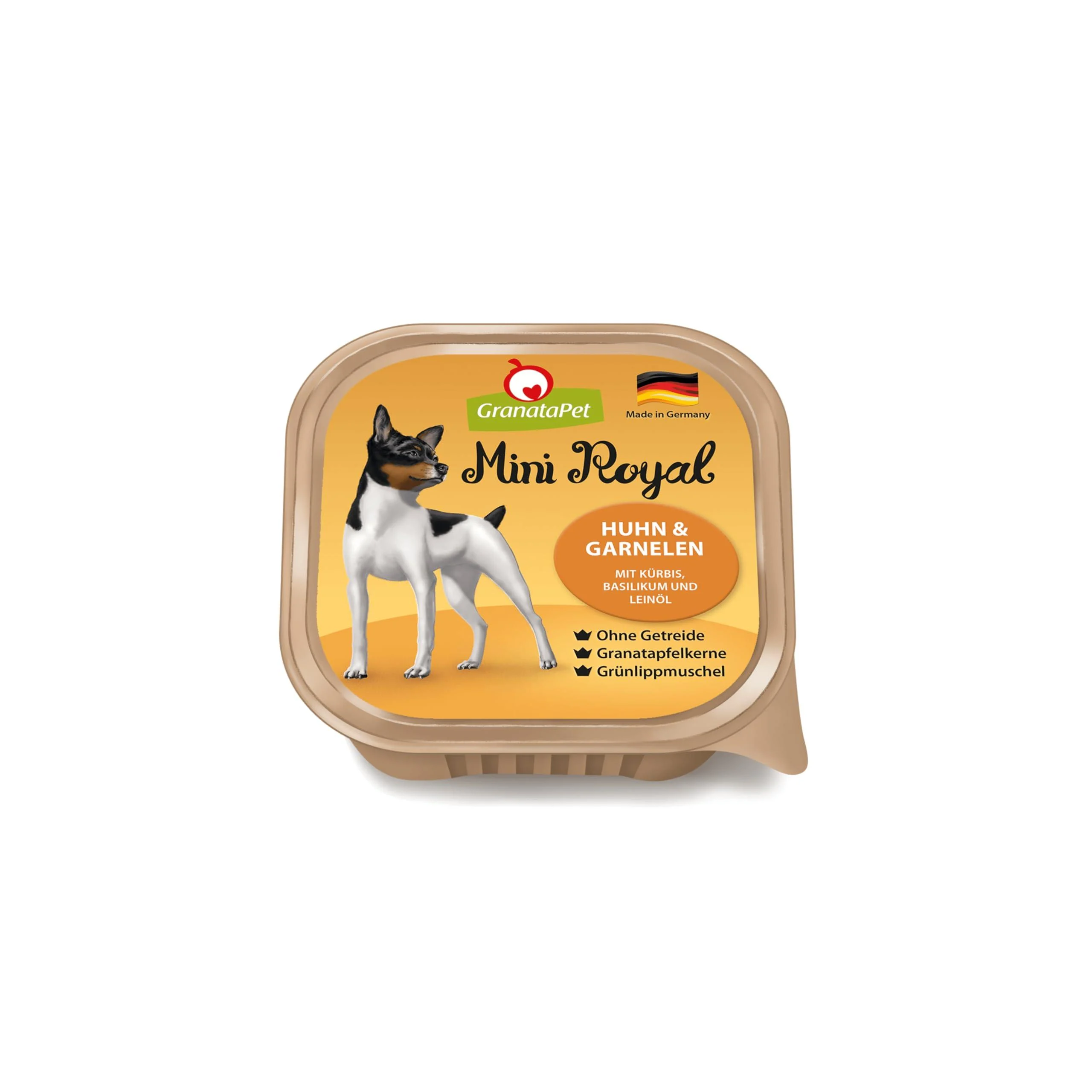 Granapet Mini Royal Huhn & Garnelen wet food for dogs dog food without grain & without added sugar sole feed for adult dogs 11 x 150 g chicken & shrimp 150 g (1 Pack) - GranataPet