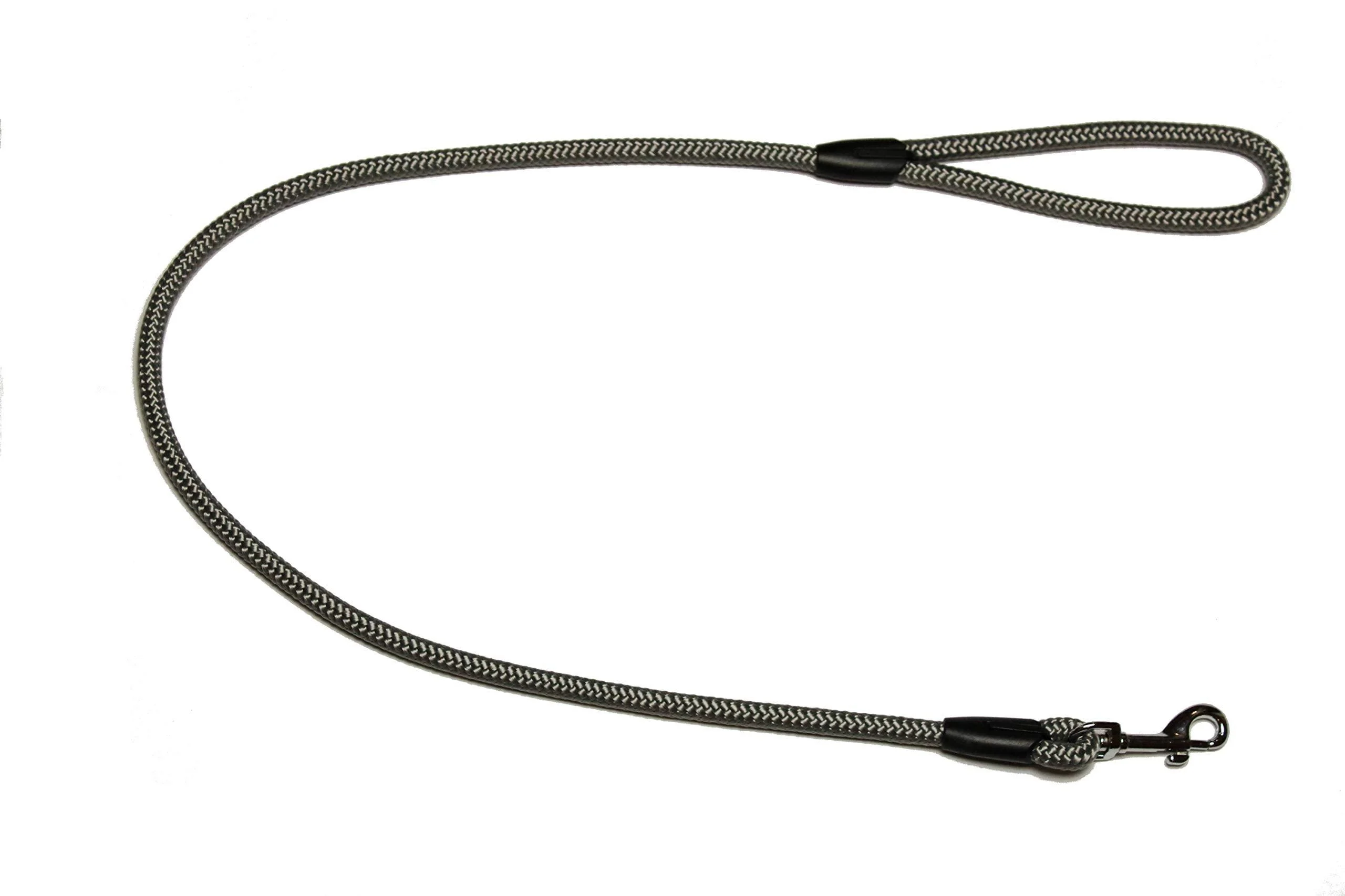 Leash - rope leash with hand loop Basic 10mm 27 colours 7 lengths (1.00 m dark grey) 1.00 m dark grey
