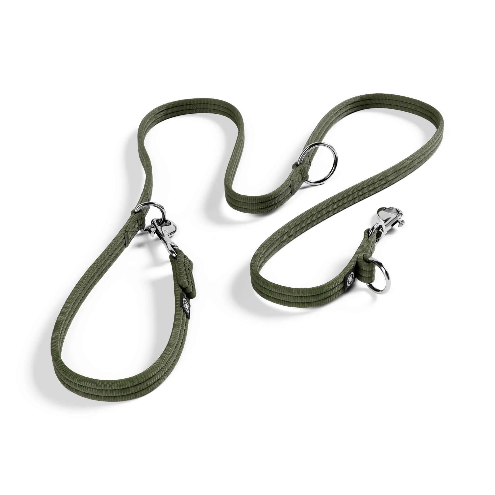 BullyBillows Double Ended Training Dog Lead | Multi-Functional Training Dog Lead | Medium Or Long Length For Obedience Training Or Distance Work | Khaki
