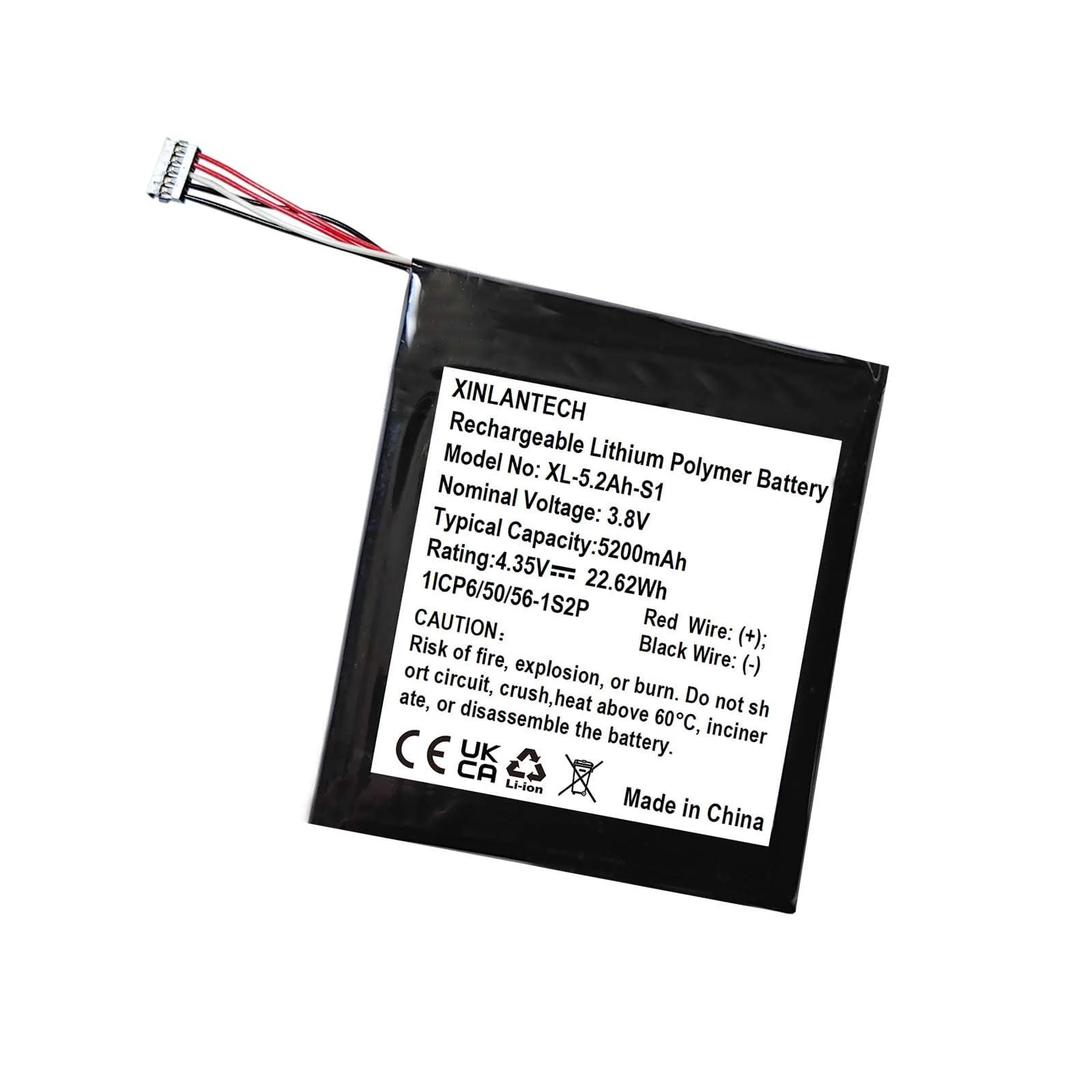 3.8v 5200mAh S1 Battery for Ring Video Doorbell (2020 Release) 2nd Generation 5UM5E5 (2nd Gen) S1 Battery Replacement - XINLANTECH