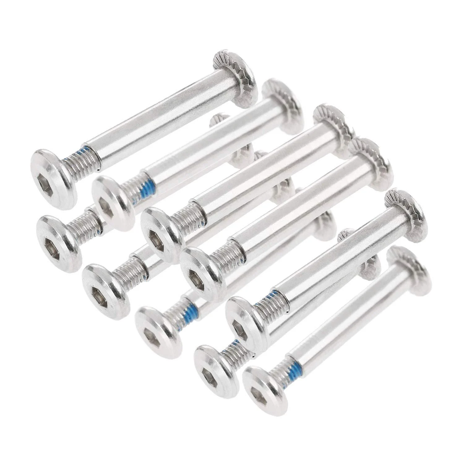 Newsfana Inline Skate Wheel 15/64" Shaft Hex Socket Screw 10pack-Silver