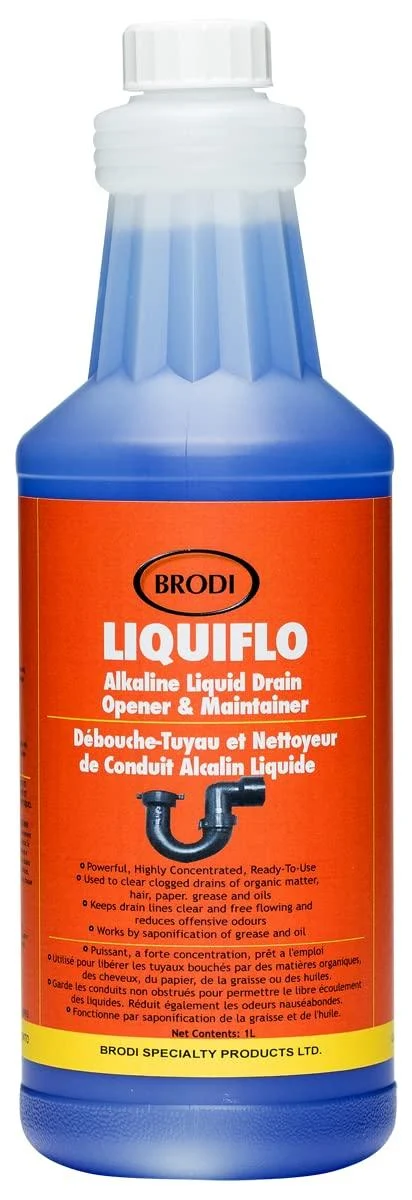 Liquiflo - Dissolves Hair. Powerful Fumeless Drain Opener & Maintainer. Clears Clogs Prevents Biofilms. Professional Quality.