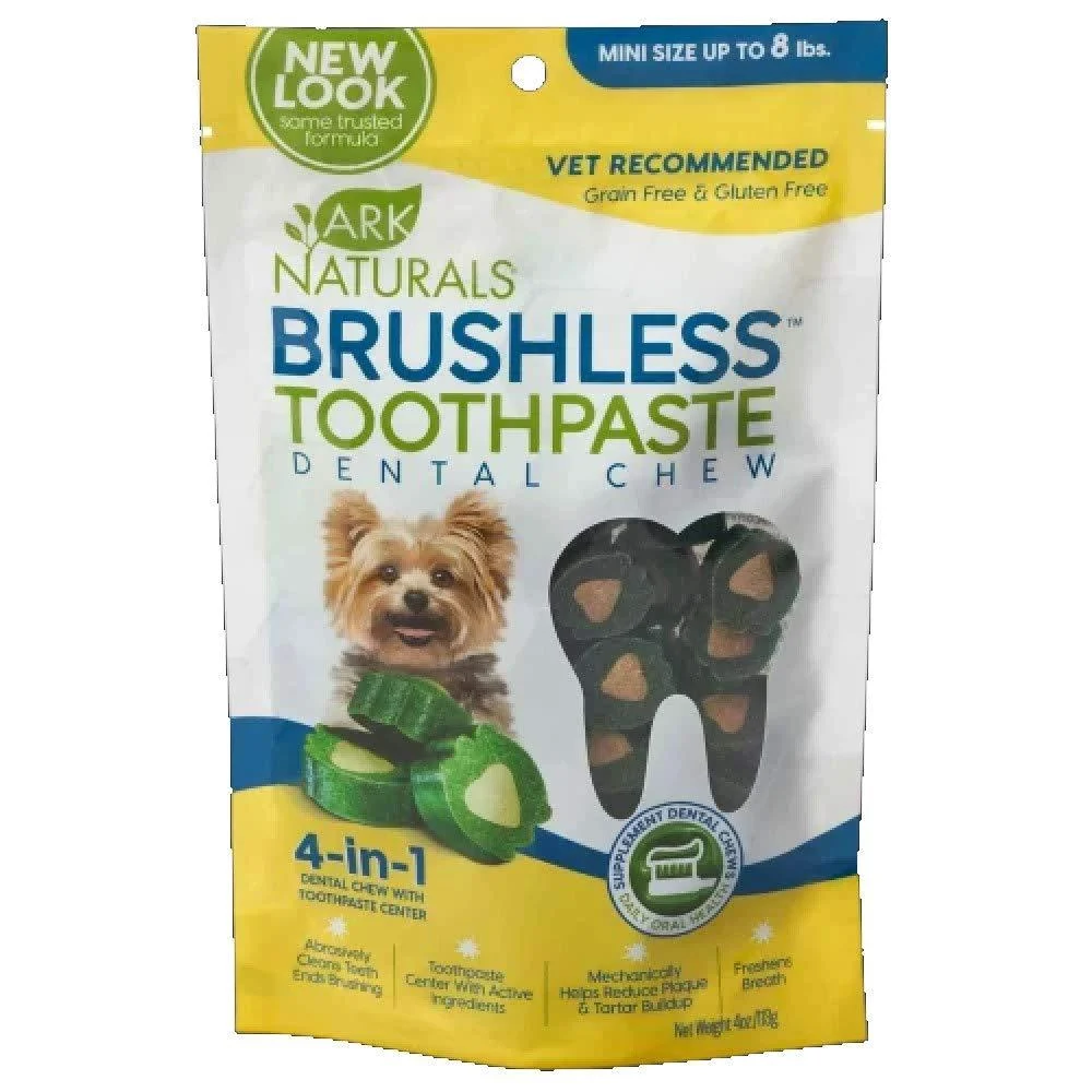 Ark Naturals Brushless Toothpaste Chews Mini 4 Ounce