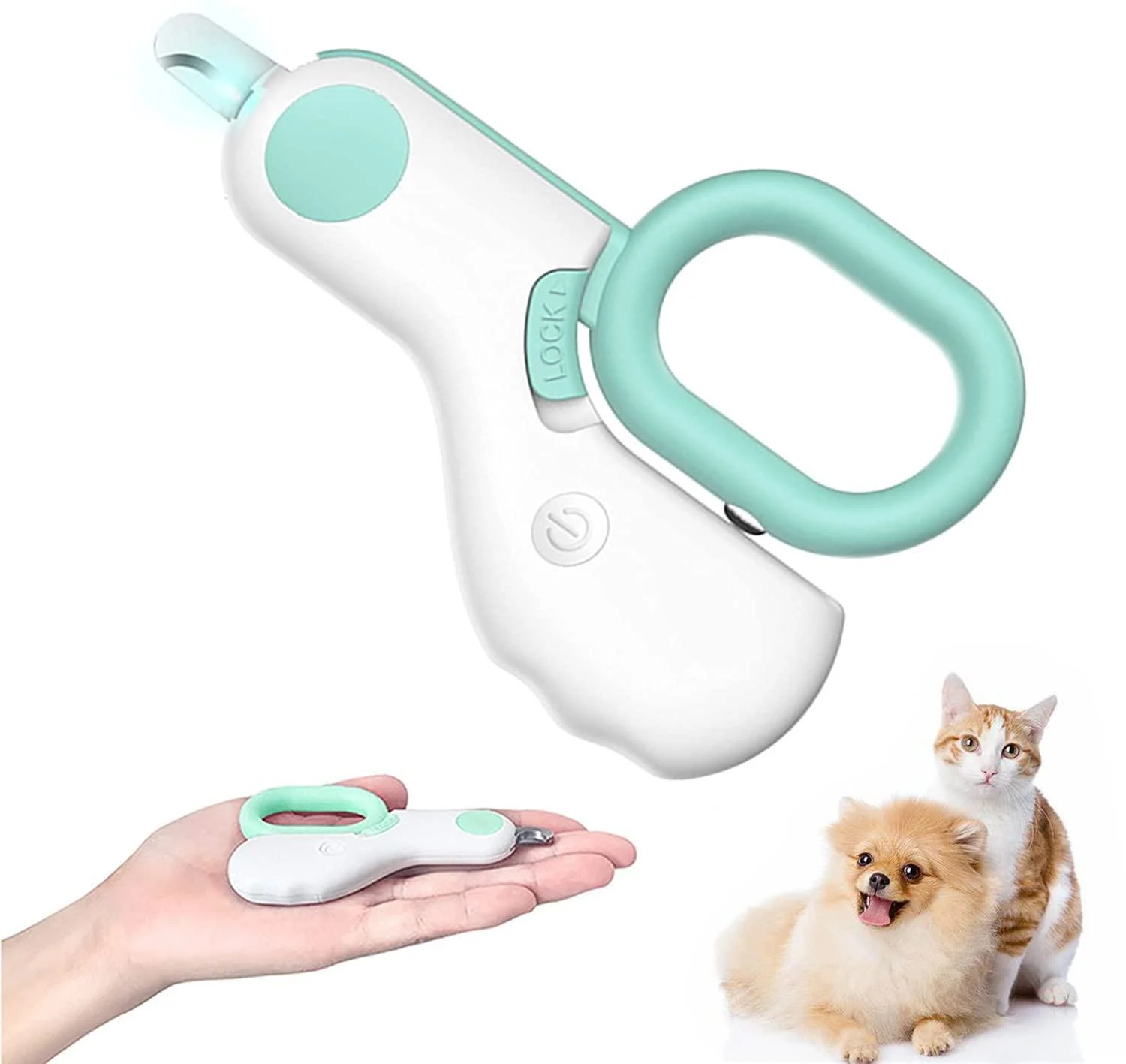 Small Animals Nail Clippers with LED Lights to Avoid Excessive Cutting and Razor Sharp Blades - Professional Claw Trimmer for Tiny Dog Cat Kitten Bunny Rabbit Bird Guinea Pigs Ferret Hamsters (Blue)