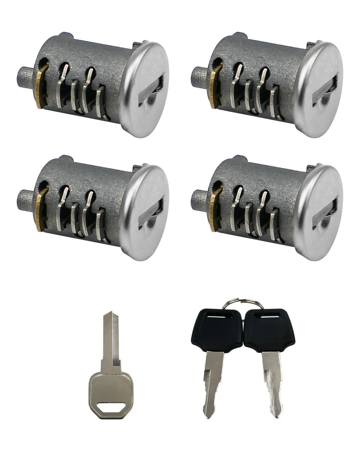 TIKSCIENCE 4 Pack Lock Cylinders Fit for Yakima Car Roof Rack System Components SKS Lock Cores Includes 4 Cylinders Cores 2 Opening Keys and 1 Control Key