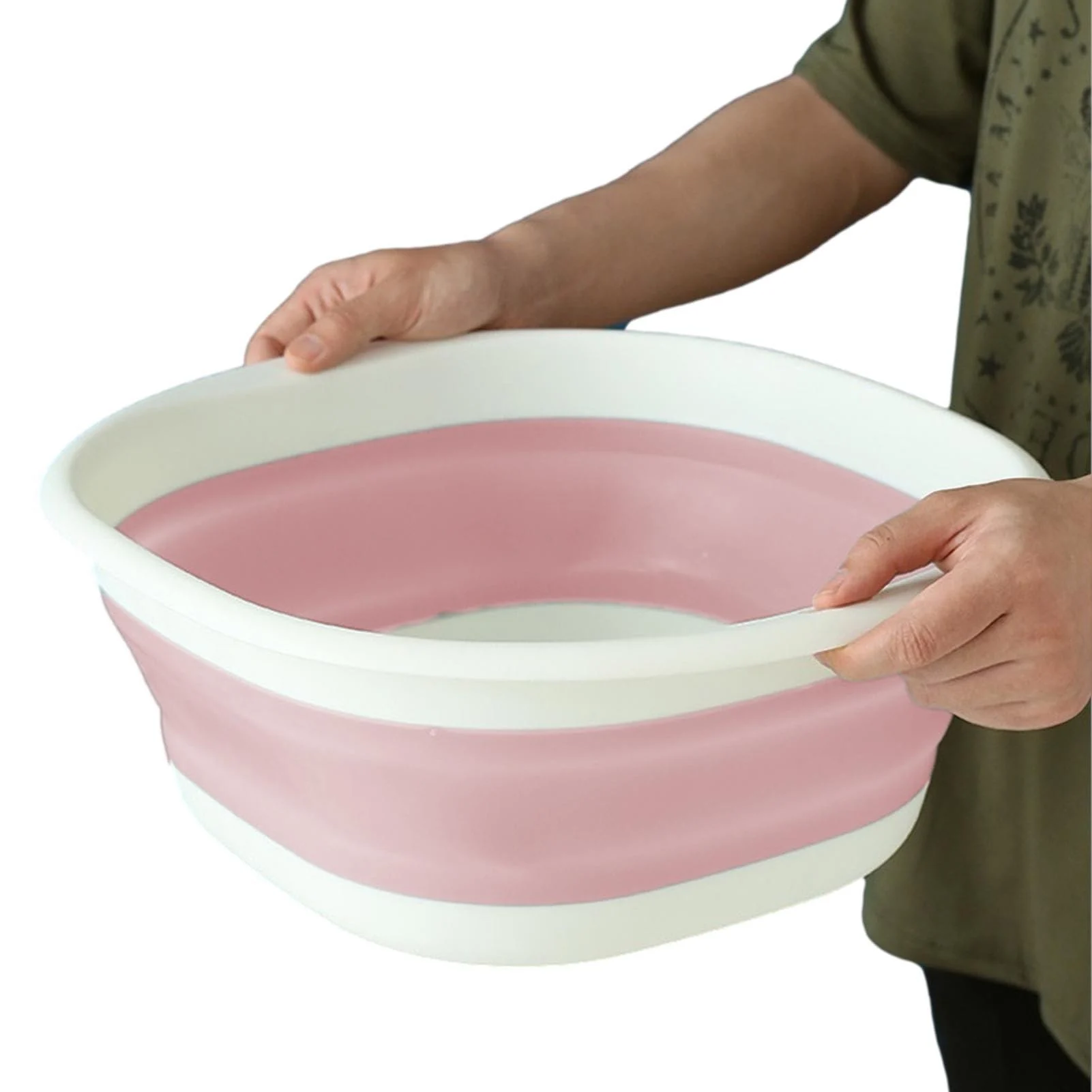Foldable Wash Basin | Face Wash Basin Foldable Dish Tub for Camping Portable Washing Basin Space Saving Hangable Washtub Pink Medium - Shaoxing