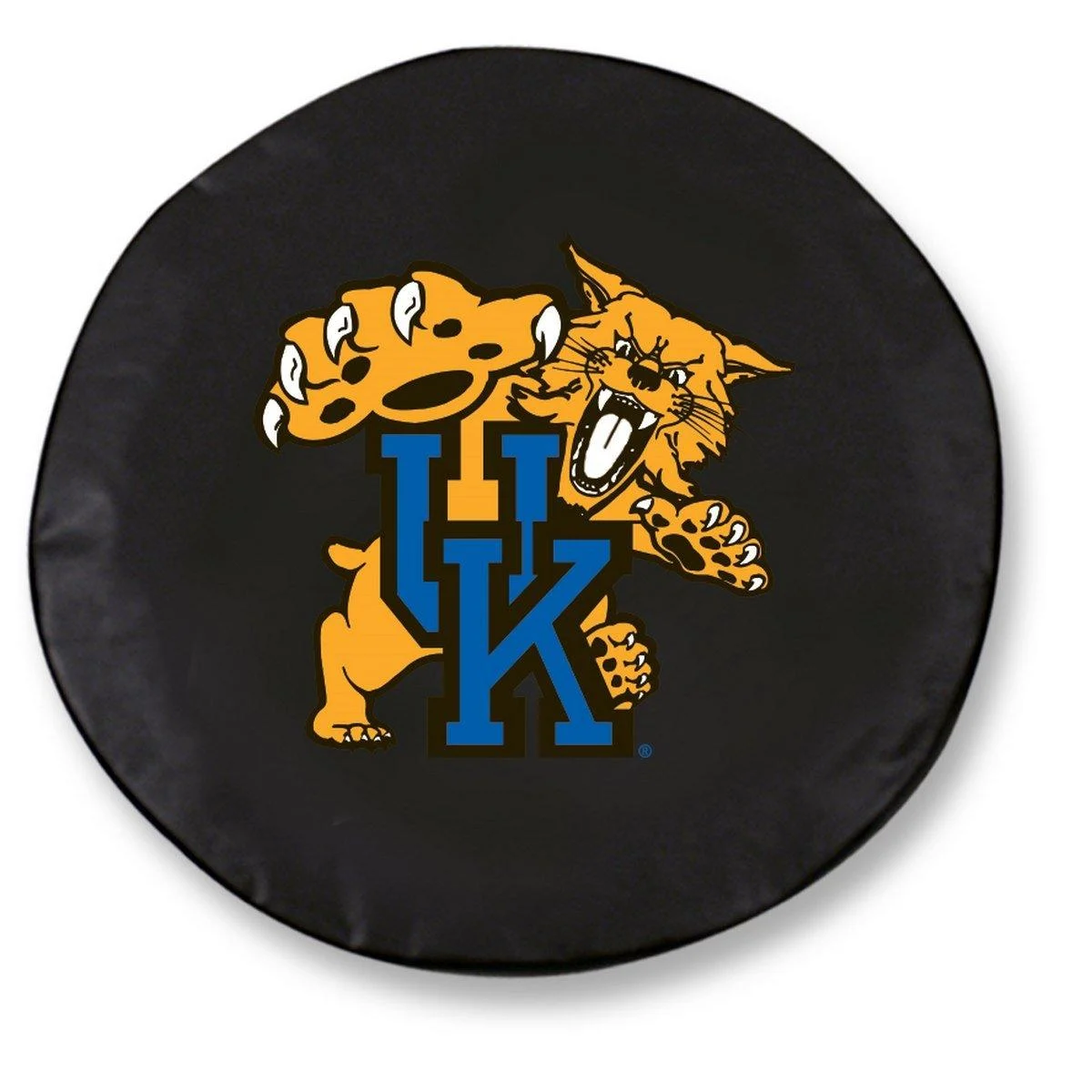 Kentucky Wildcats Tire Cover with Mascot Black D10 (30.75"x10") - Holland Bar Stool Co.