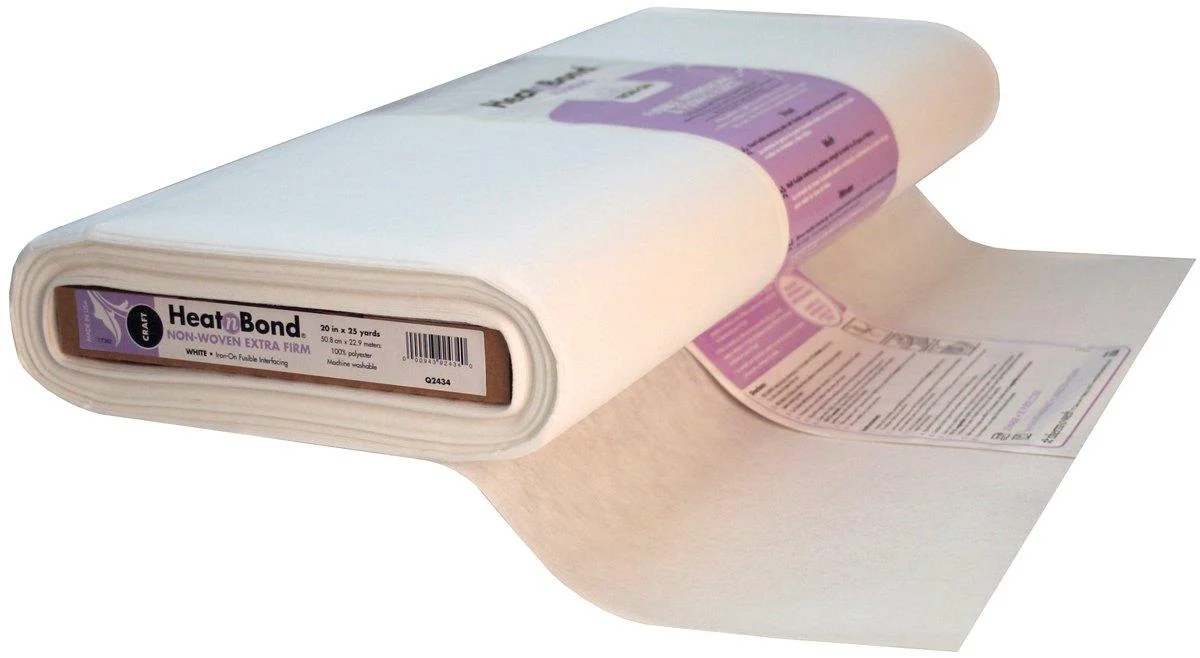 HeatnBond Fusible Interfacing Non-Woven Craft Extra-Firm 20 x 25 Yds White
