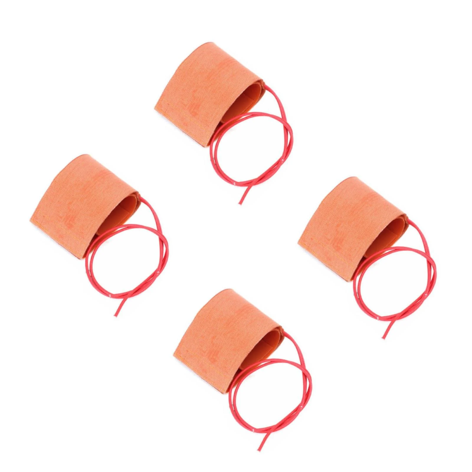 Silicone Rubber Heating Pad 12V 240W Flexible Silicone Heating Mat Rubber Heating Blanket Orange 10x30cm 4 Pack 4 Pack. - Puupaa