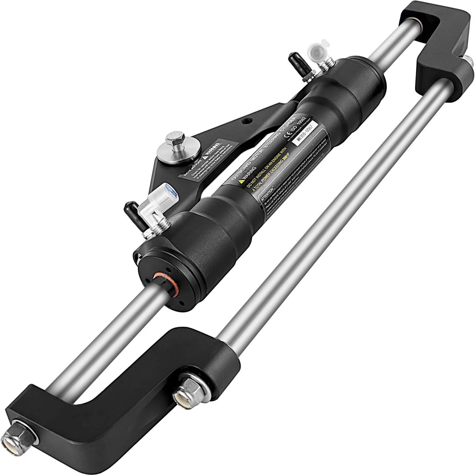 VEVOR Hydraulic Steering for Boats 300HP, Outboard Hydraulic Steering Cylinder HC5358-3 & HC5345-3, Front Mount Without Helm Pump or Steering Hose