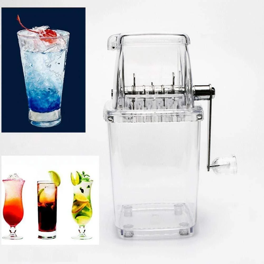 Roltin Multifunctional manual mini-house transparent ice scatterer razor kitchen tool ice cream jar and razor (transparent)