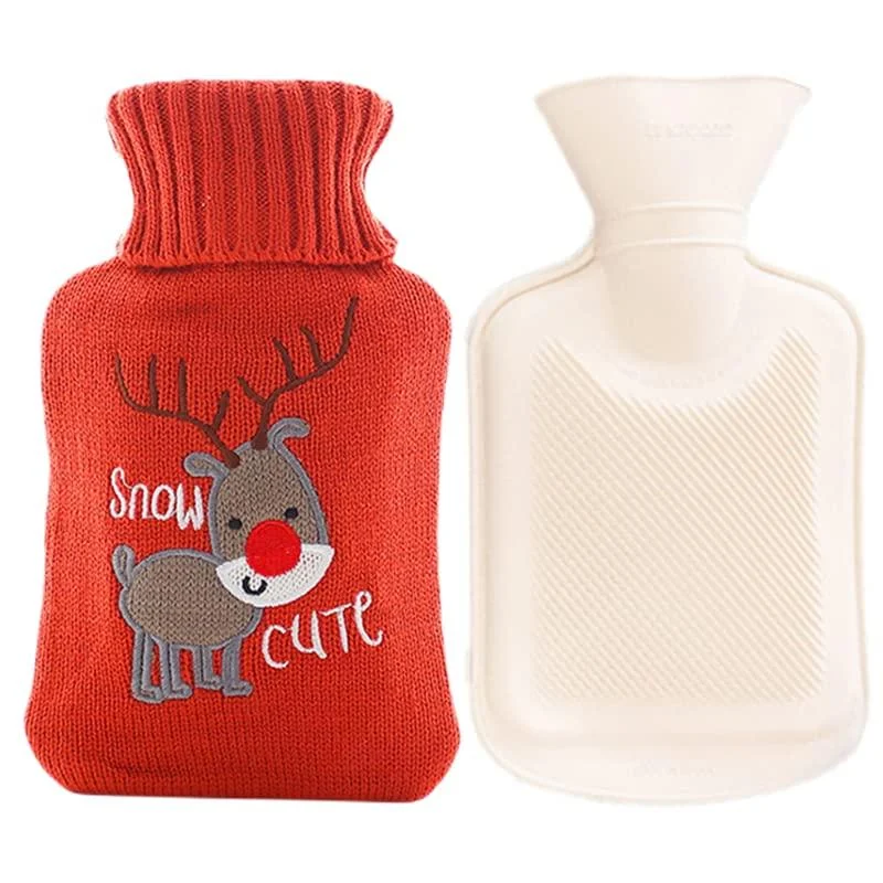 MYAMIA Hot Water Bottle for Winter With Removable Cover for Warm Hot Water Bottles for Hands and Feet-C