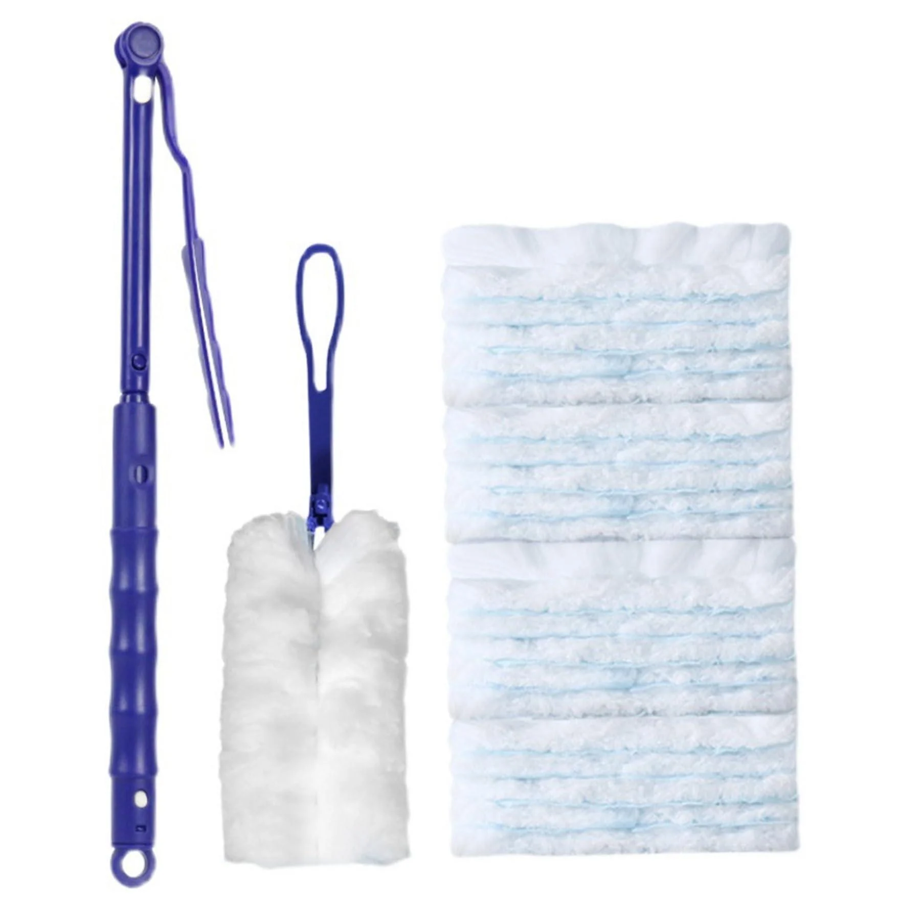 Electrostatic Duster 42Pcs/Set Extendable Duster Handheld Disposable Duster for Cleaning 2 Handles with 40 Refills Cleaning Supplies - Hibycknl