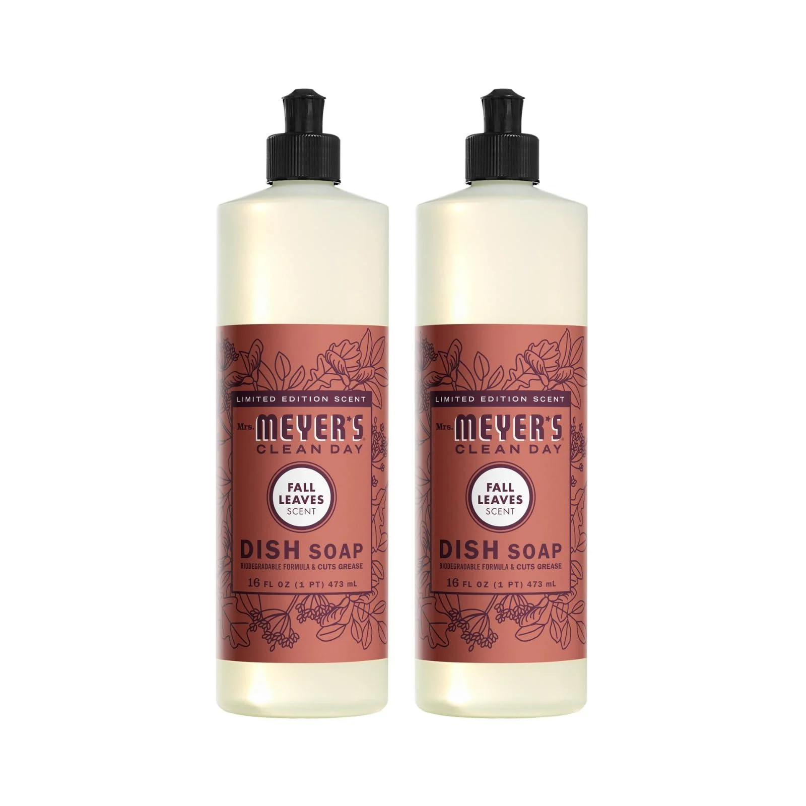 Clean Day Fall Leaves Scent Dish Soap (2) - Mrs Meyers