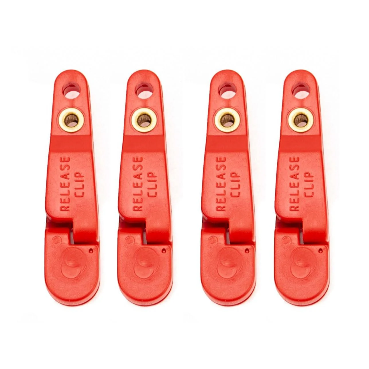 Ydseozoa 4 pieces snap-release clips strong tension snap-release clips for weight kite plane board outrigger downrigger power grip trolling fishing (red)