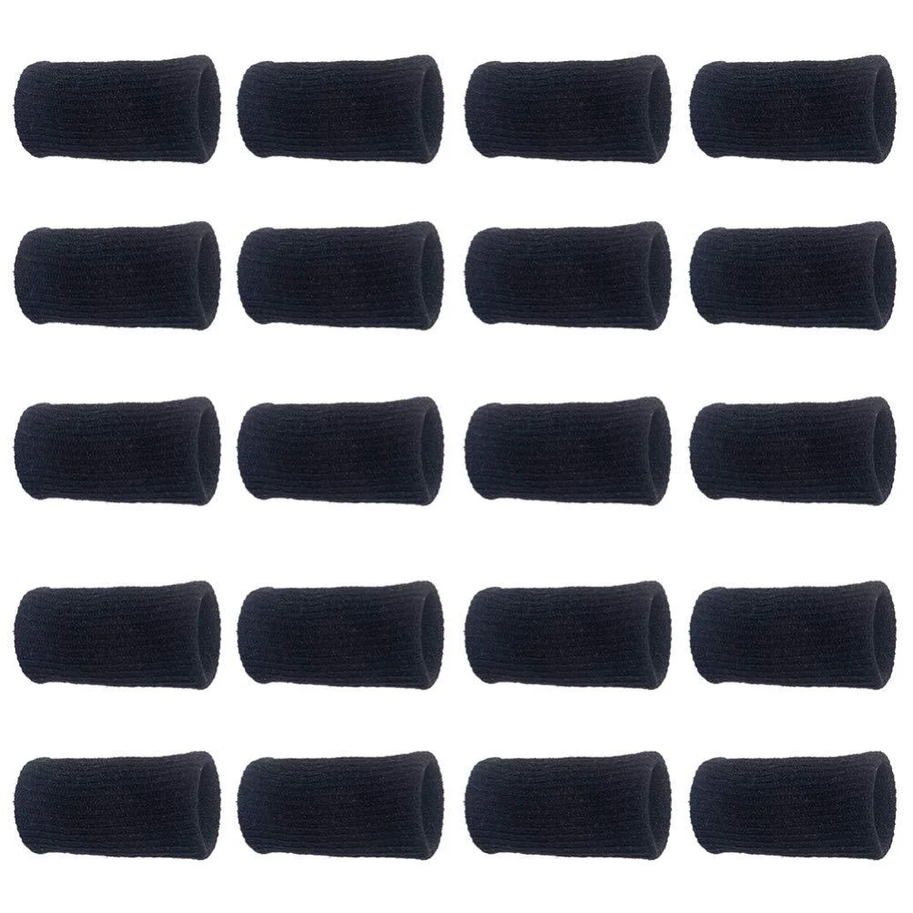 Thumb Splint Thumb Protector 20pcs Sleeves Thumb Braces Support Black Elastic Protector Braces for Calluses Basketball Volleyball Outdoor Sports Thumb Splint Thumb Protector - Healifty