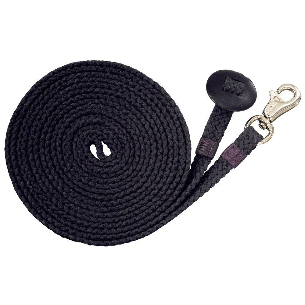 Tough-1 Braided Flat Cotton Lunge Line Black
