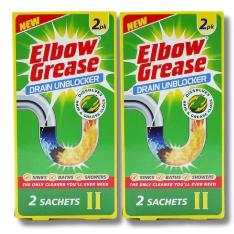Elbow Grease Drian Unblocker 2 Sachets (PACK OF 2 BOX) - Fantastic Trade Store