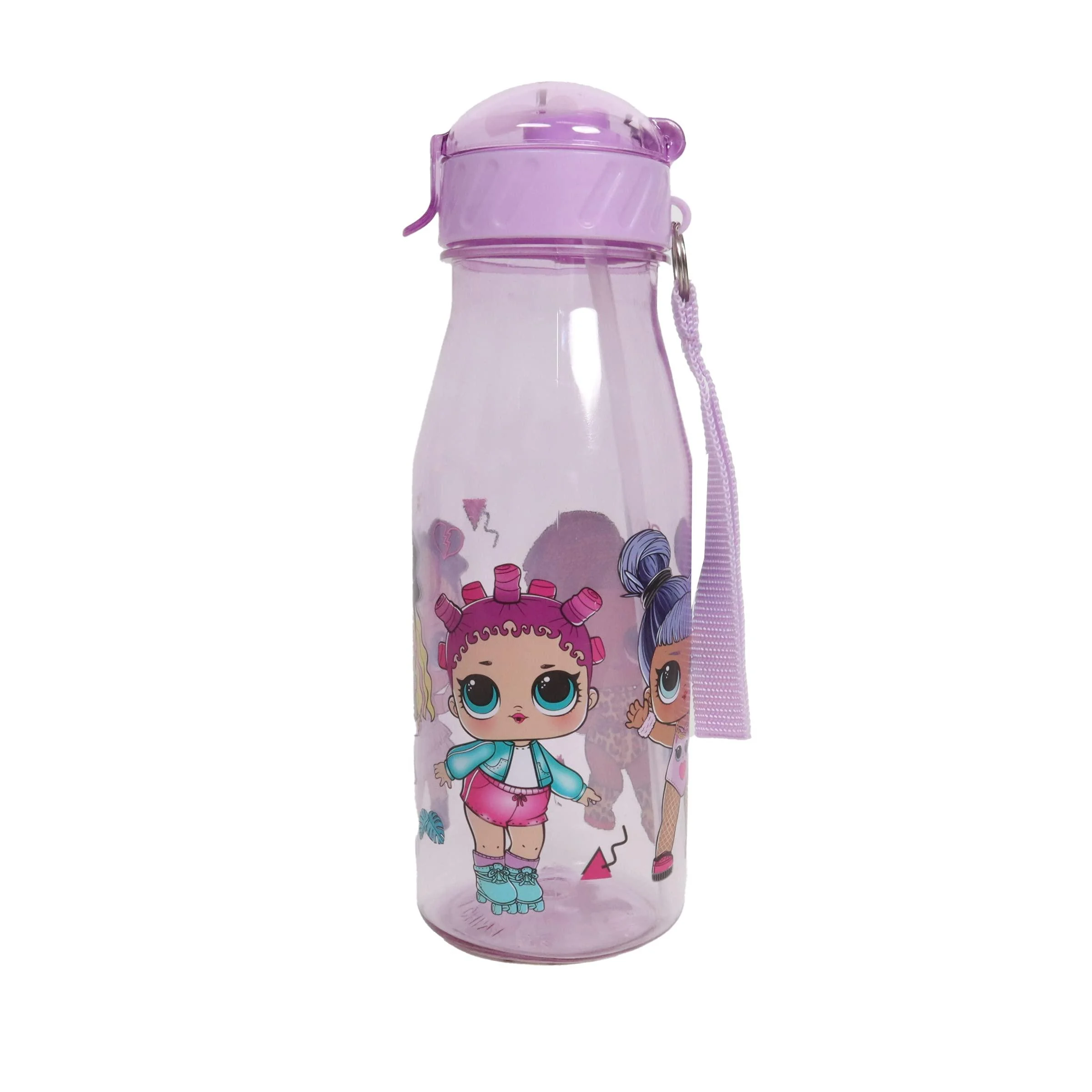 LOL Surprise Kids Dome Cap Water Bottle with Straw (550ml) - DANAWARES