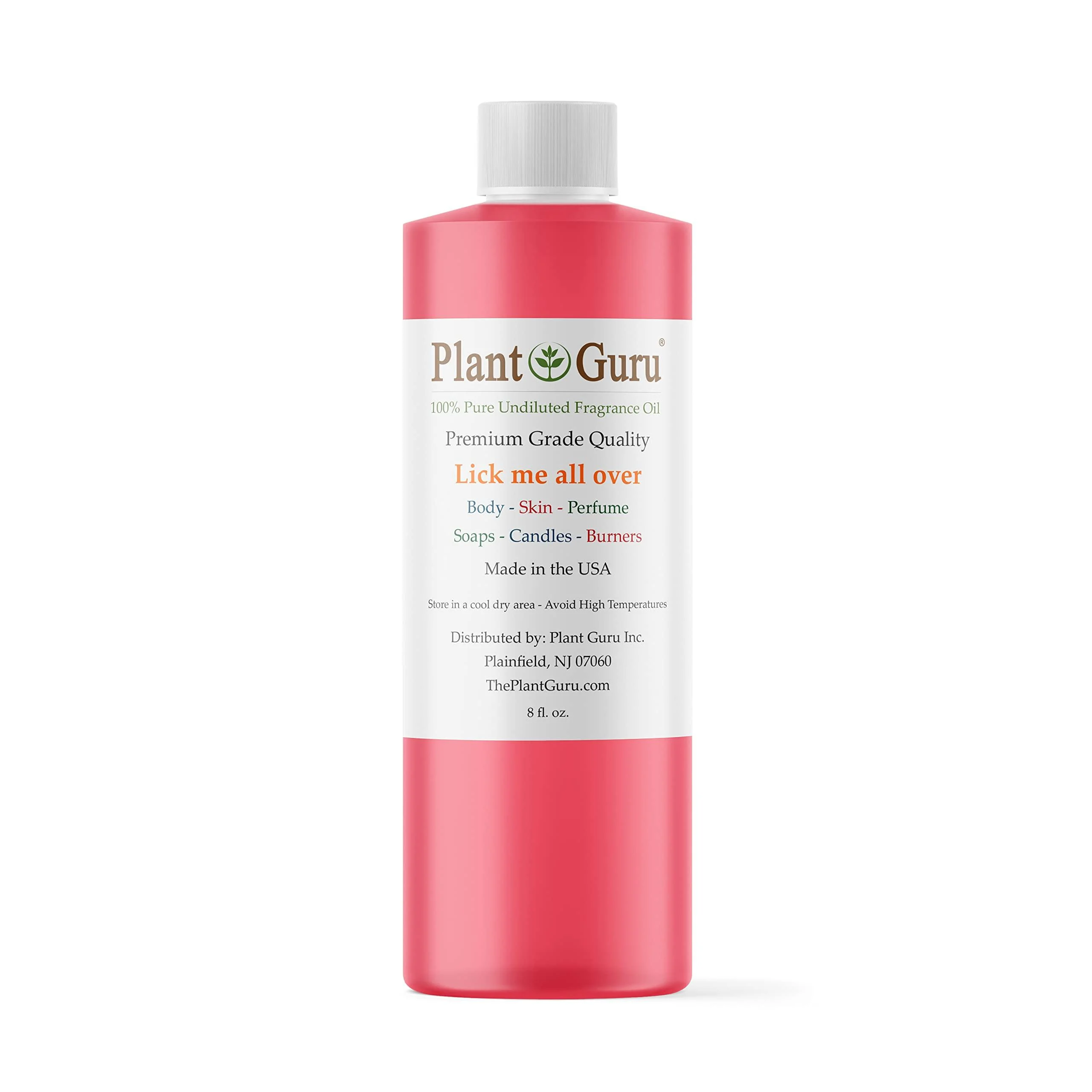 Plant Guru Lick Me All Over Fragrance Oil 8 fl. oz. - Aromatherapy Scented Oil for DIY Soap Making Candles Bath Bombs Potpourri Reed Diffusers and More