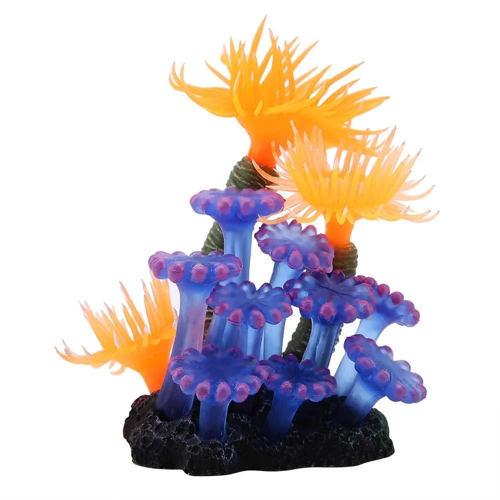 Smandy Aquarium Aquarium Artificial Aquarium Artificial Coral Decorative Large Light Silicone Plants Aquarium Plant Fish Tank Decoration