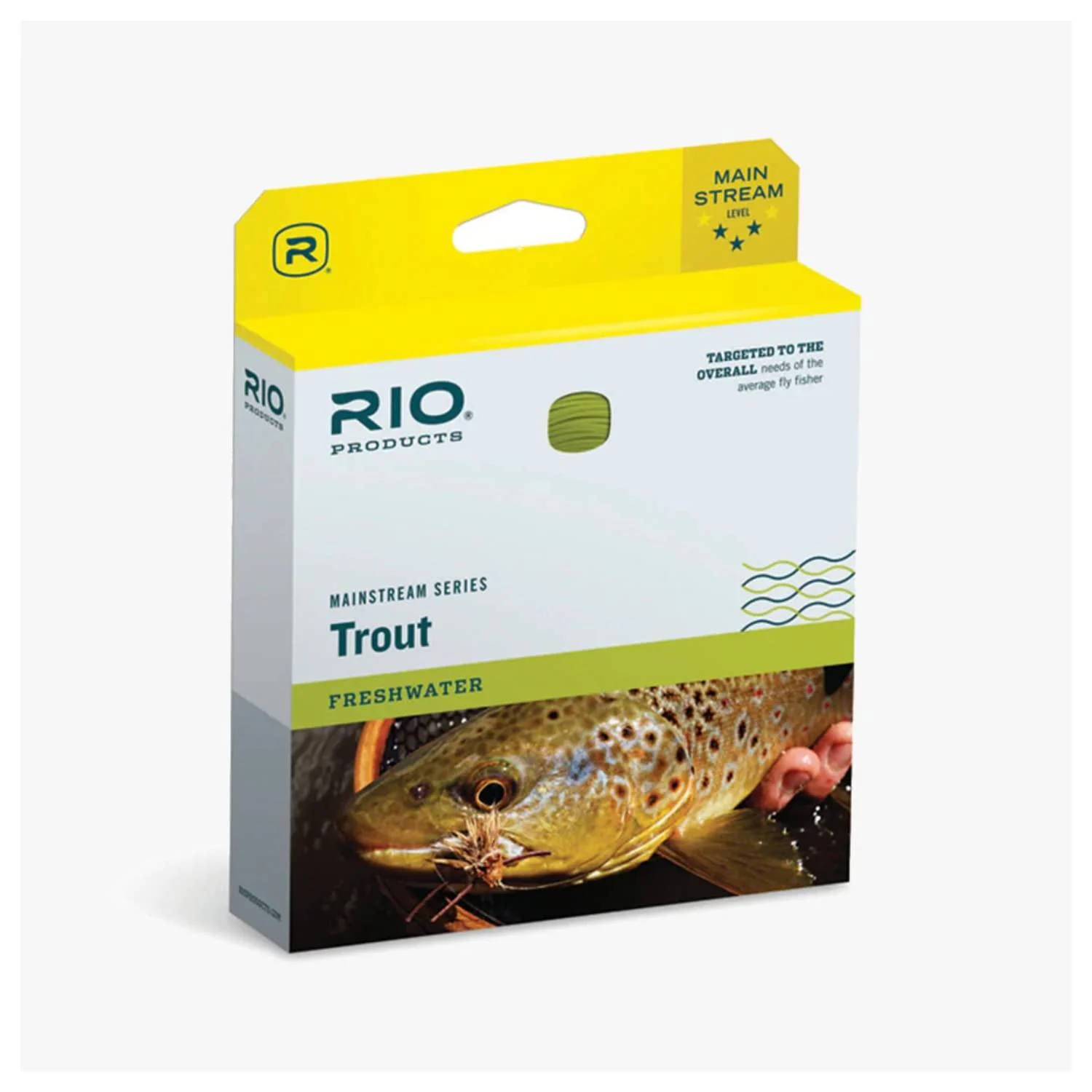 RIO Products Mainstream Trout Fly Line, Full Sinking Fly Line, Easy Casting 5 Weight Brown