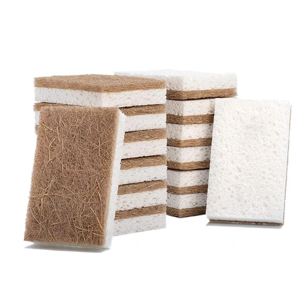 korvre 16PCS Biodegradable Compostable Cellulose Eco Friendly Sponge for Dishes Cleaning