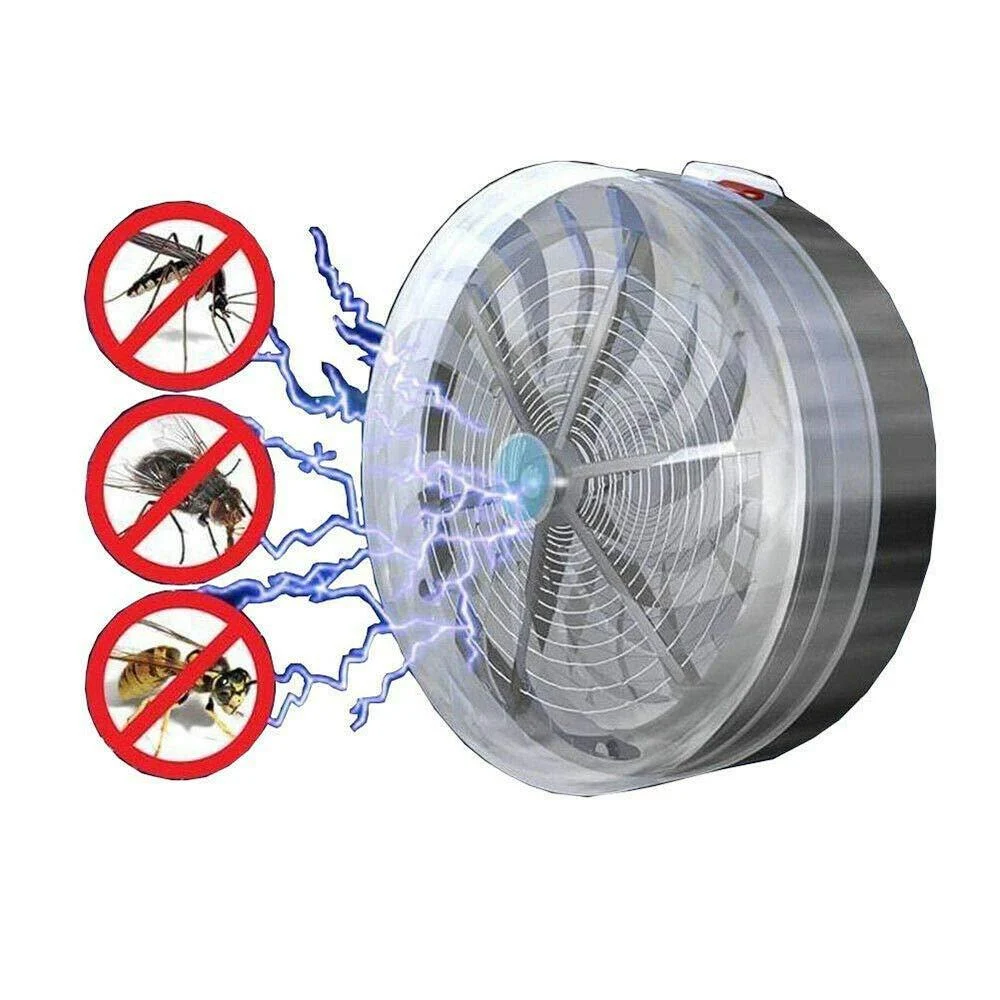 KUKUALE Solar Powered Buzz UV Lamp Light Fly Insect Bug Mosquito Kill Zapper Killer