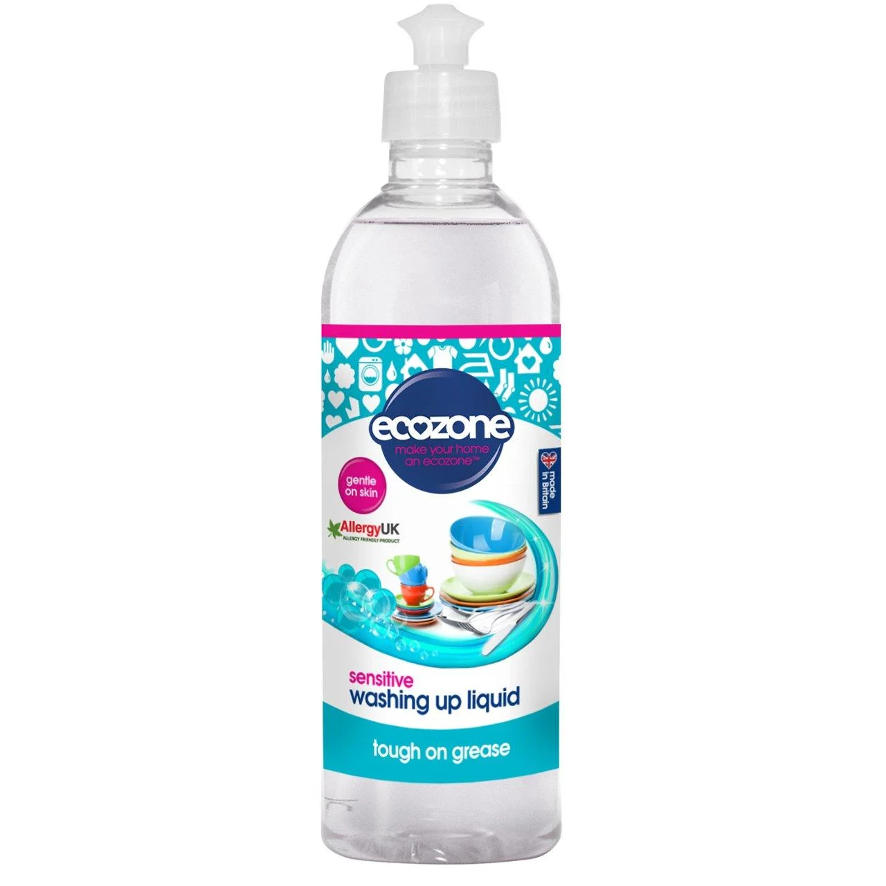 Ecozone Sensitive Washing Up Liquid 500ml 500 ml (Pack of 1) Sensitive