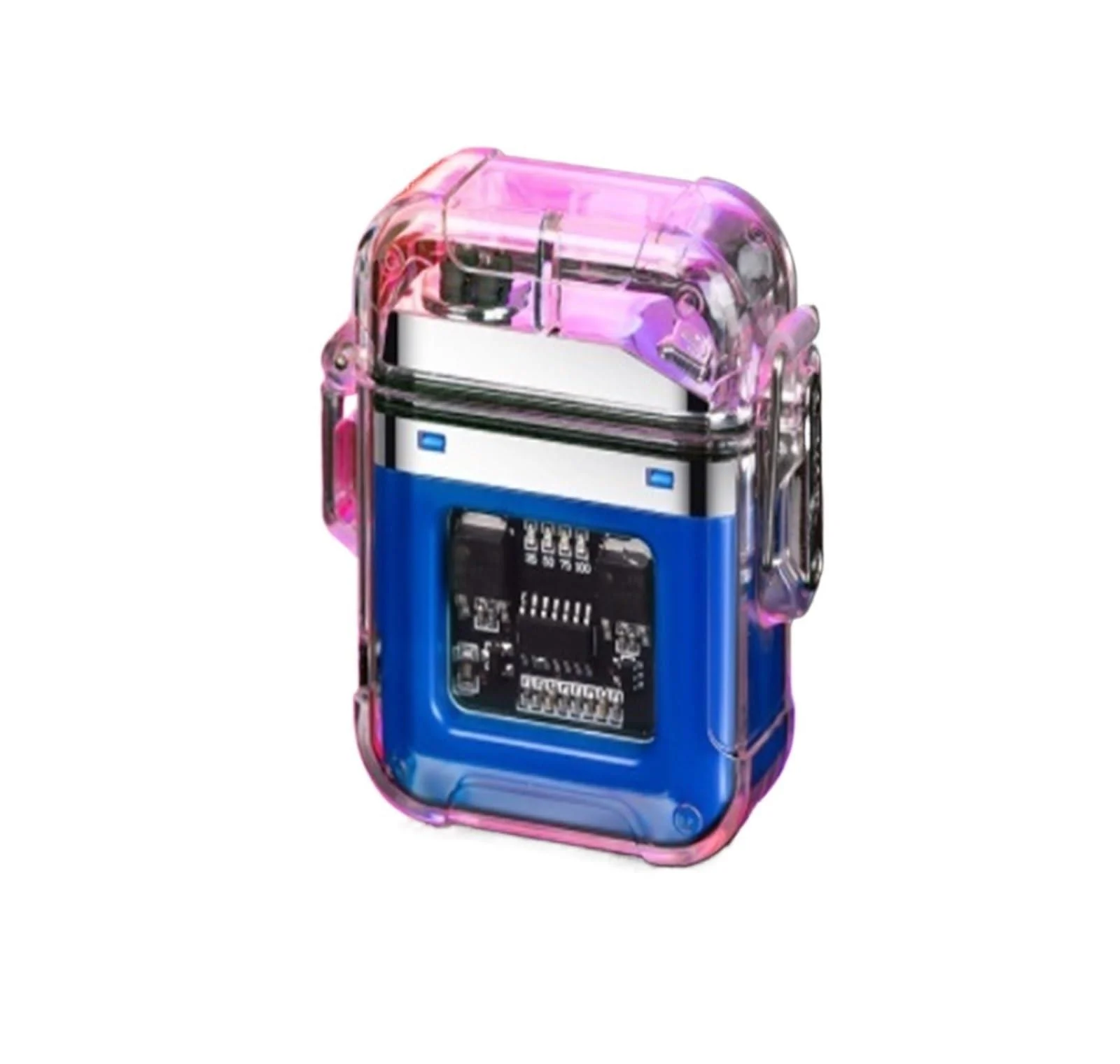 2024 Transparent Pink Flash Electric Lighter USB Electronic Lighter Waterproof and Windproof Rechargeable Lighter for Camping(B2) - GHFGHMN
