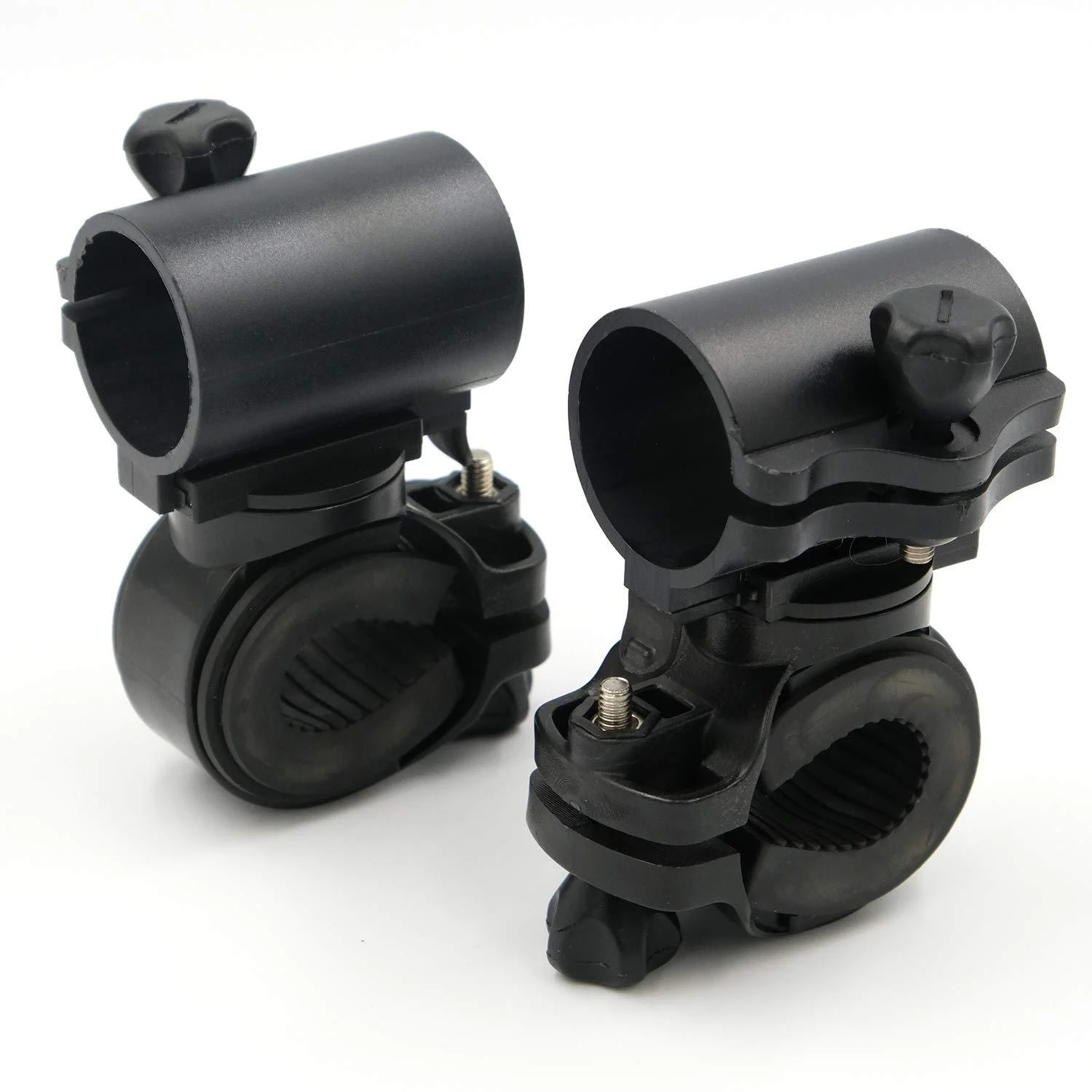 GOSONO 2 pcs 360 Degree Cycling Bicycle Bike Mount Holder for LED Flashlight Clip Clamp
