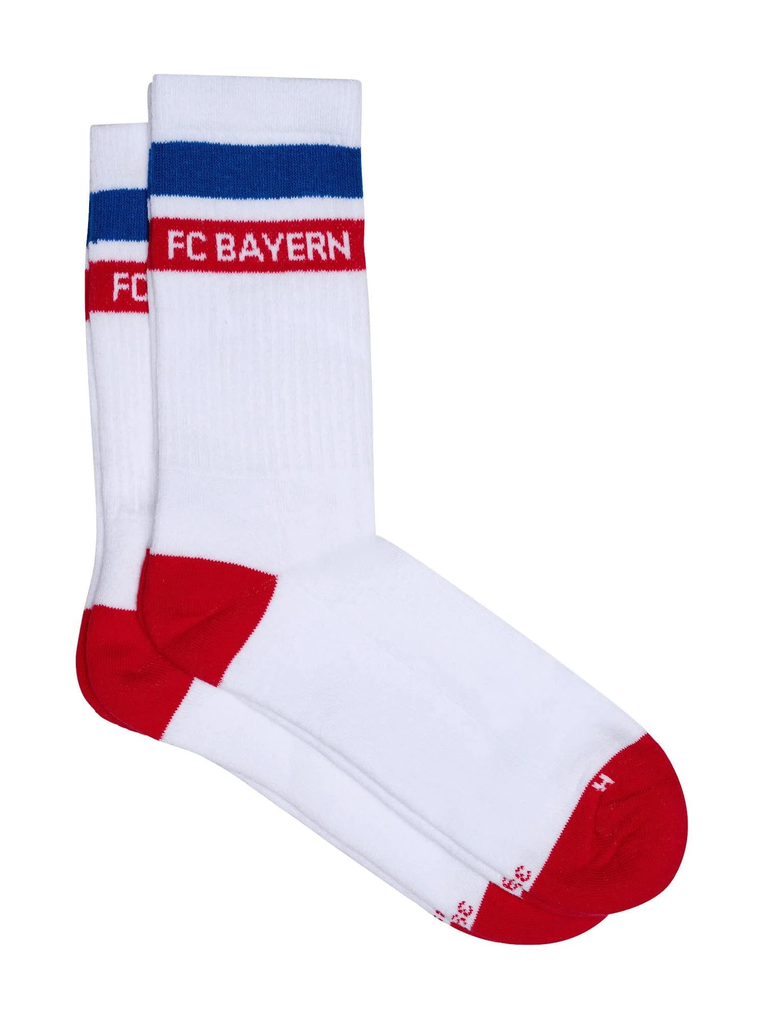 FC Bayern Munich Crew Socks | Classic | Set of 2 | Adults 43-46 White