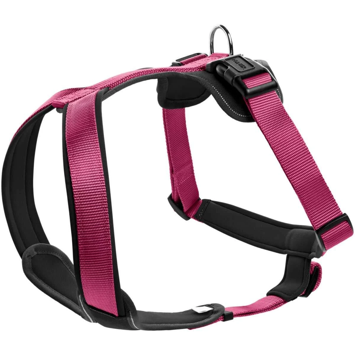 HUNTER NEOPRENE dog harness nylon padded with neoprene 73-94 cm raspberry/black raspberry/black 73-94 cm