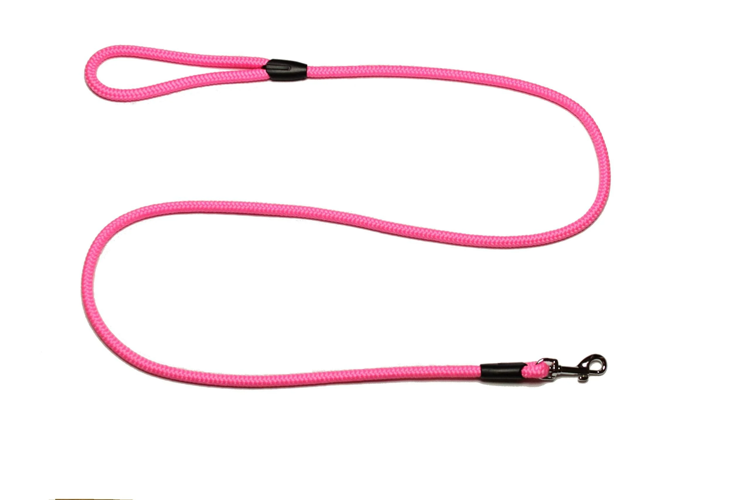 Leash - rope leash with hand loop Basic 10mm 27 colours 7 lengths (1.55 m fluor pink) 1.55 m fluor pink