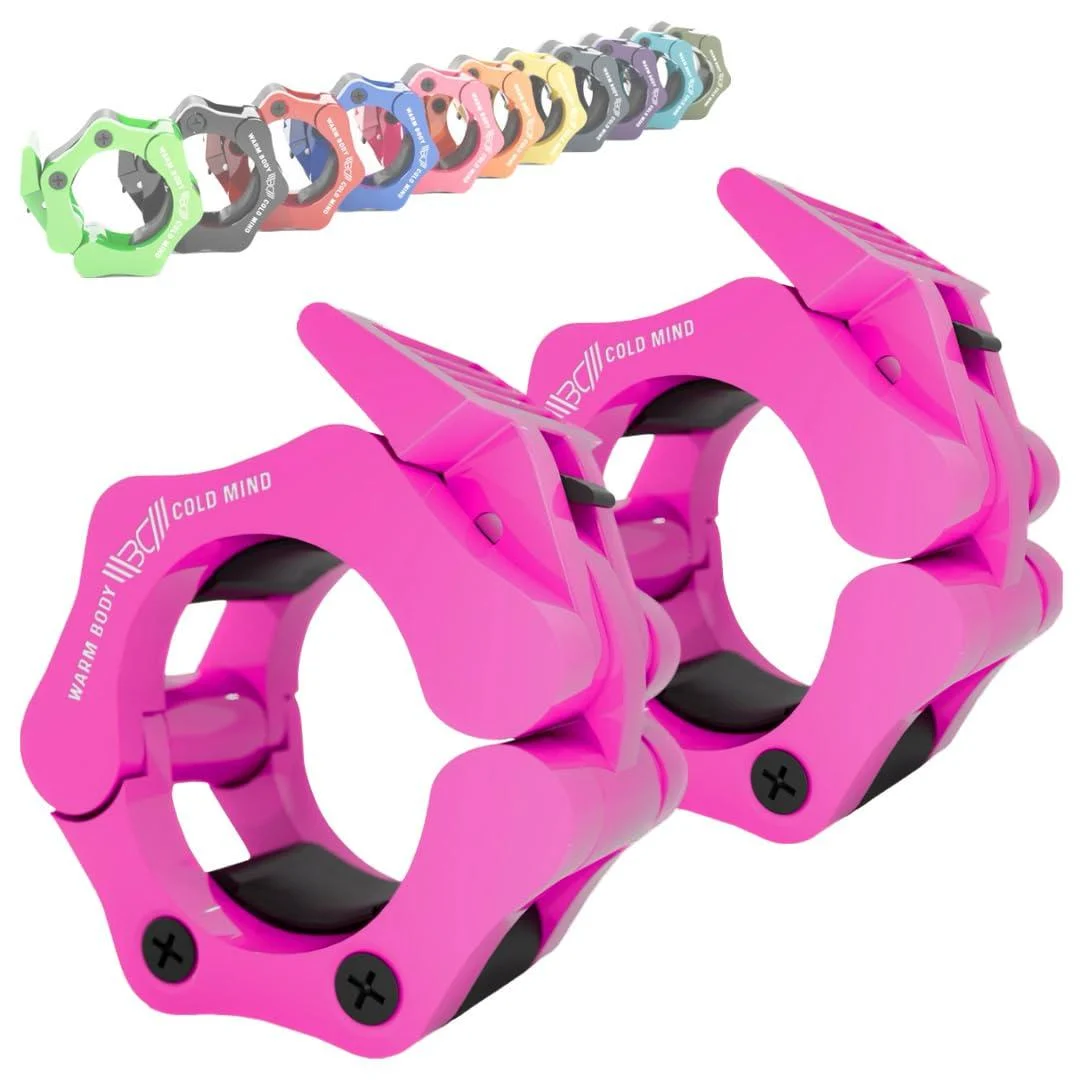 Warm body cold at least 50mm dumbbell closures/Olympic Barbell Collars - quick lock dumbbell clips Olympic dumbbell closure barbell clamping dumbbell clamps pink