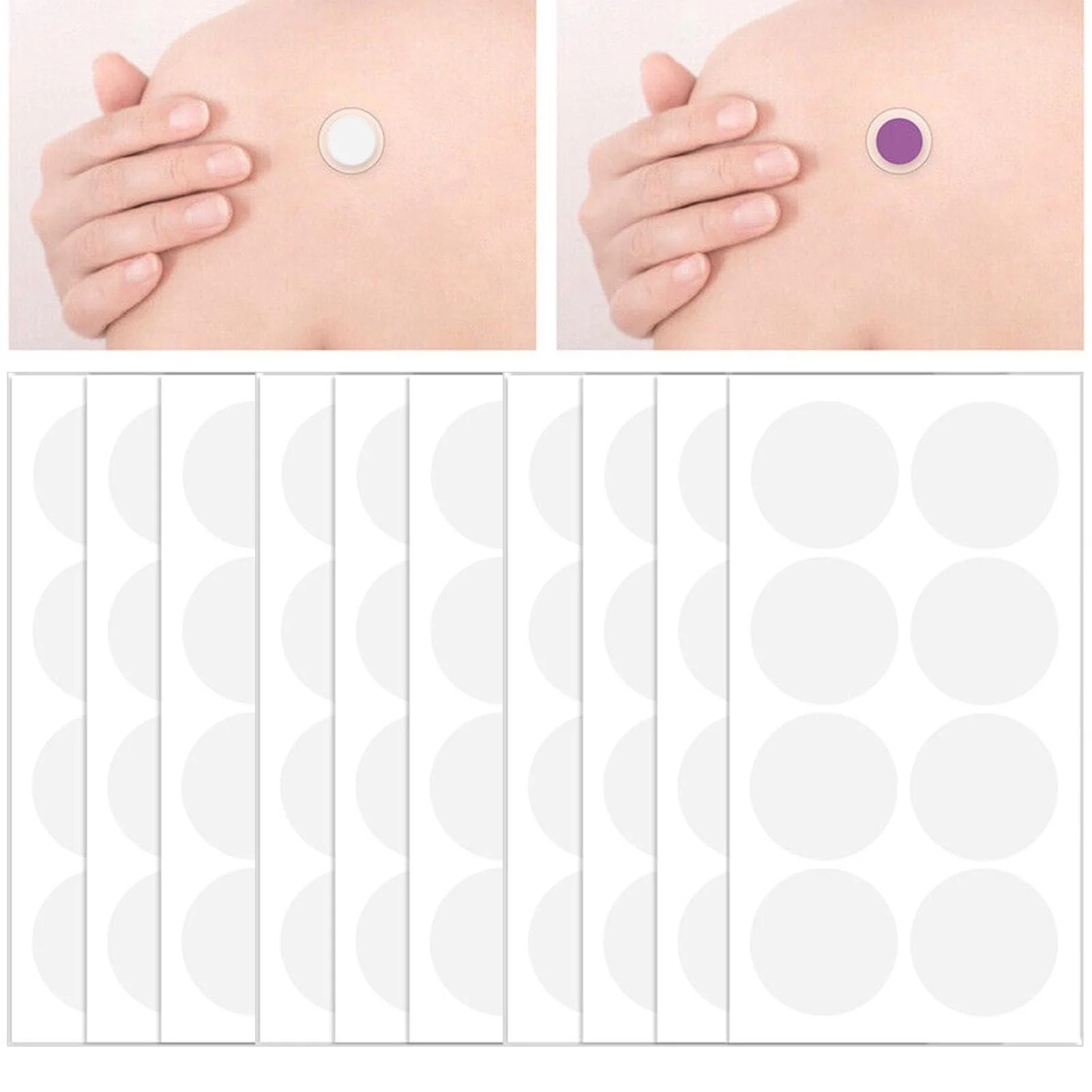 UV Stickers for Sunscreen | 80 UV Color Changing Patch Multi-Purpose UV Detecting Tool for Beaches Parks Picnic and Hiking