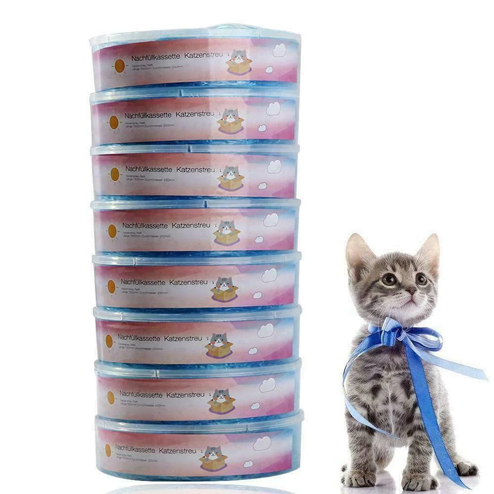 ALETO Pack of 8 Refill cassette for Litter Locker II cat Litter Disposal System