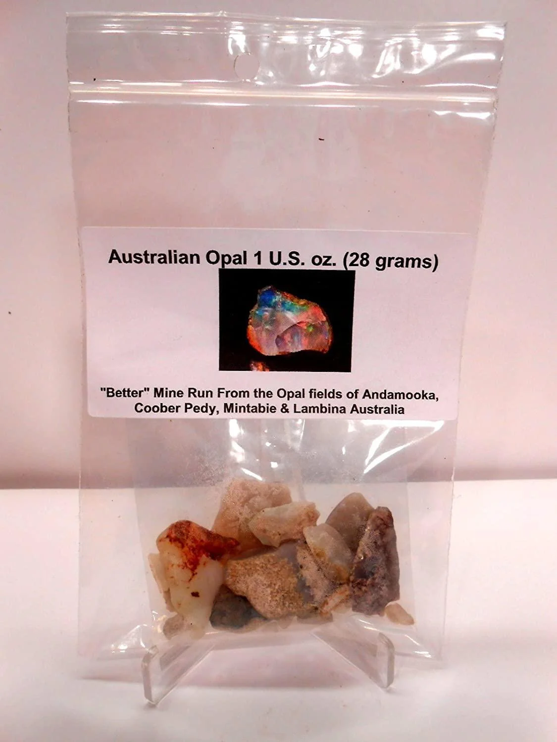 Rockhound's 1st Choice Australian Opal-Mine Run 1 oz Imported Direct from Opal Fields of Andamooka Coober Pedy Mintabie & Lambina