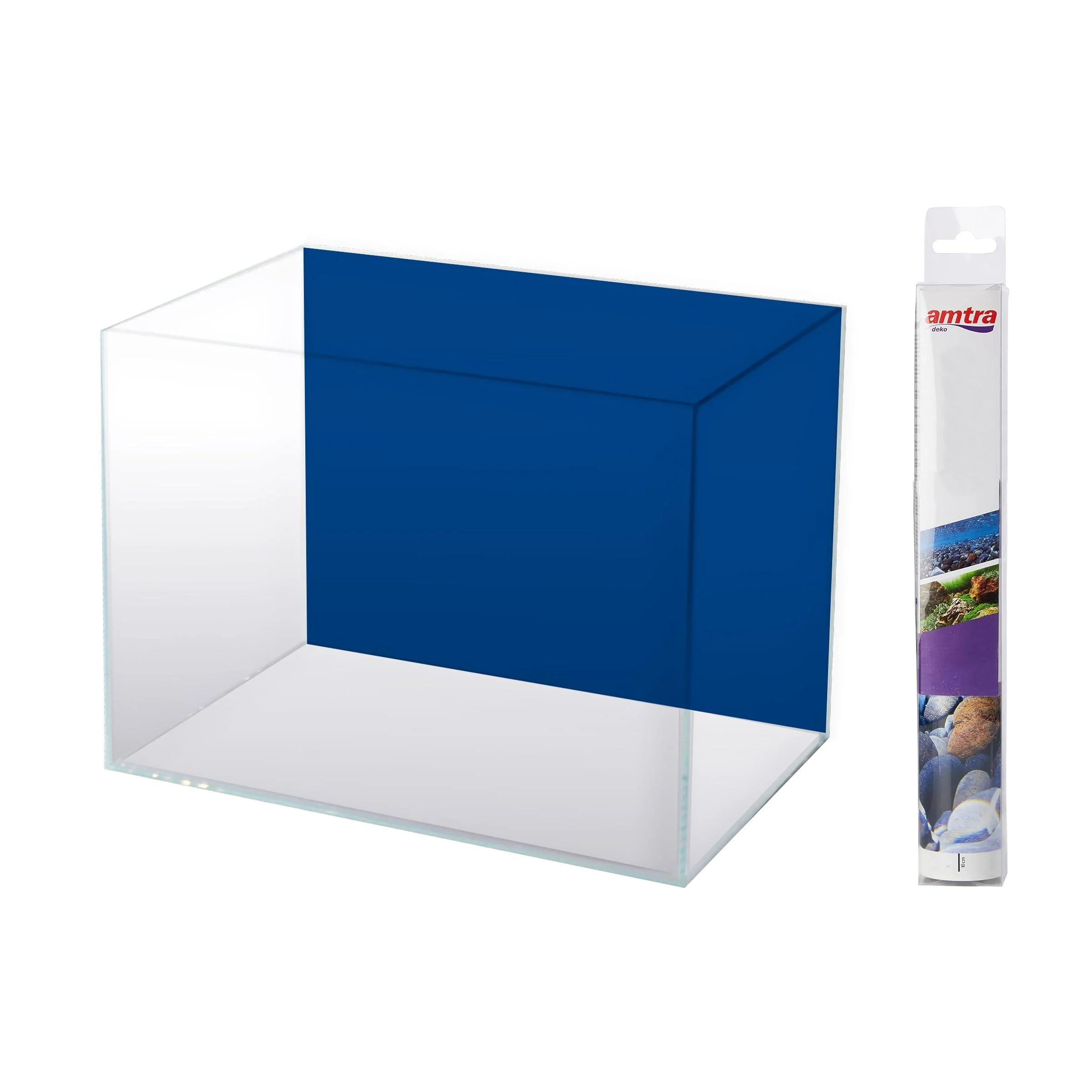 wave Double Background Blister 60 X 150 cm Black/Blue Black/Blue 60x150 cm - Amtra