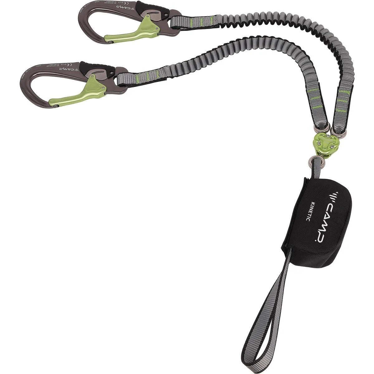 CAMP Kinetic Gyro Rewind Pro Grey - Effective functional via ferrata set size 95-115 cm - colour Grey - Green