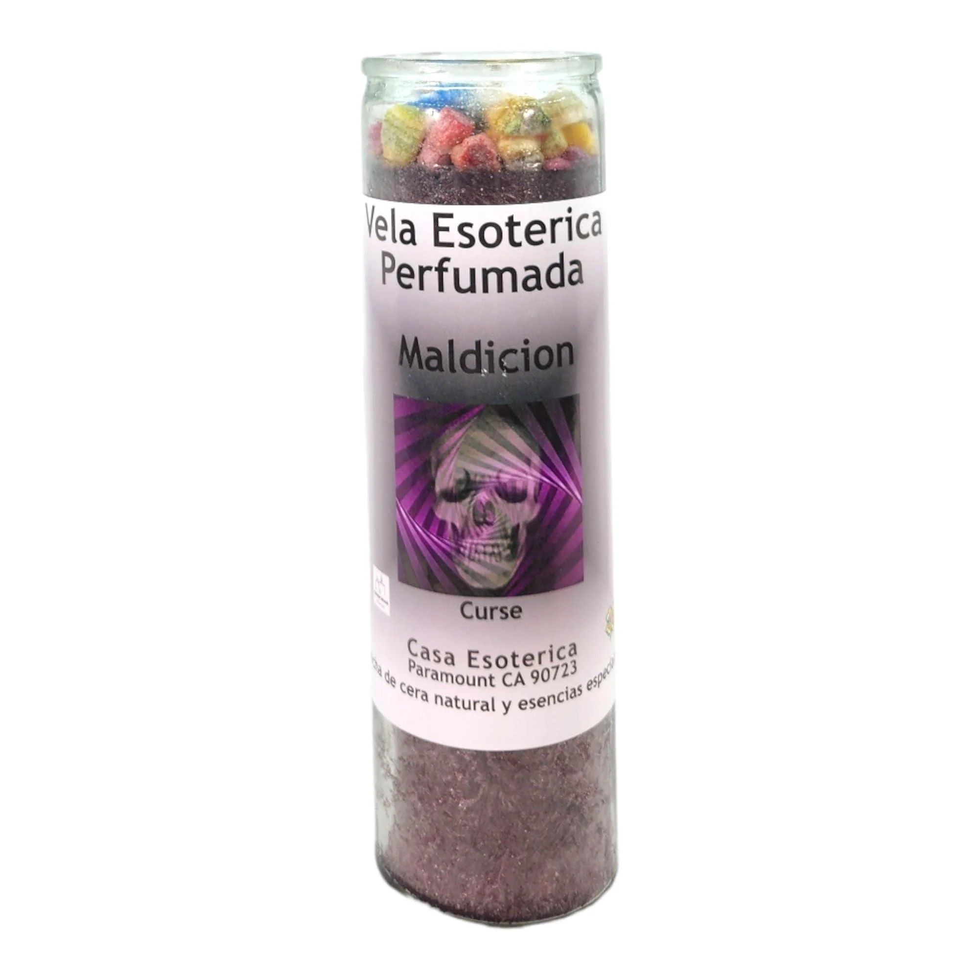 Curse-Palm Wax Spiritual Intention Spell Candle- Black | Vela CASA ESOTERICA PERFUMADA- (MALDICION)