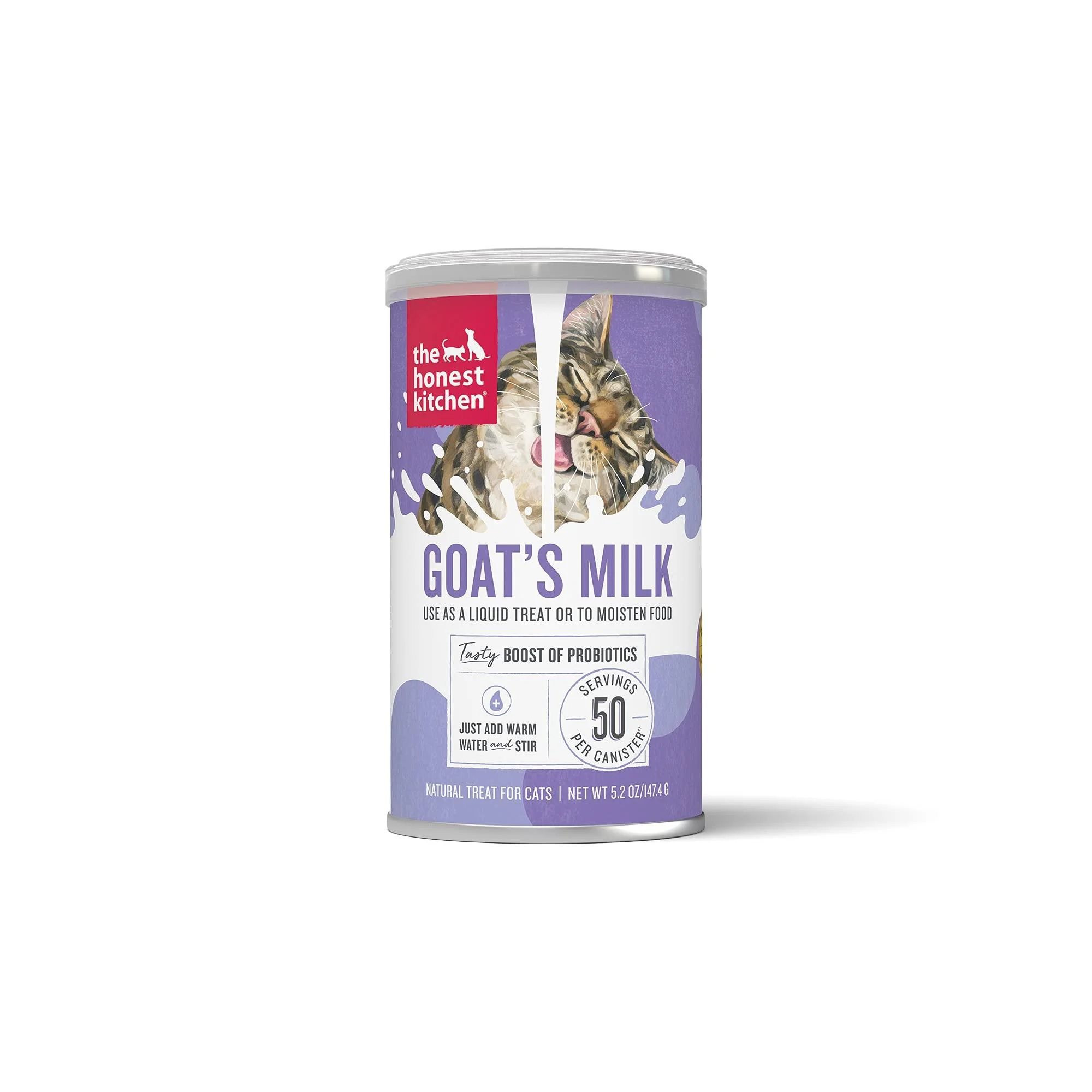 The Honest Kitchen Human Grade Goat's Milk for Cats - Tasty Cat Probiotics 5.2 oz
