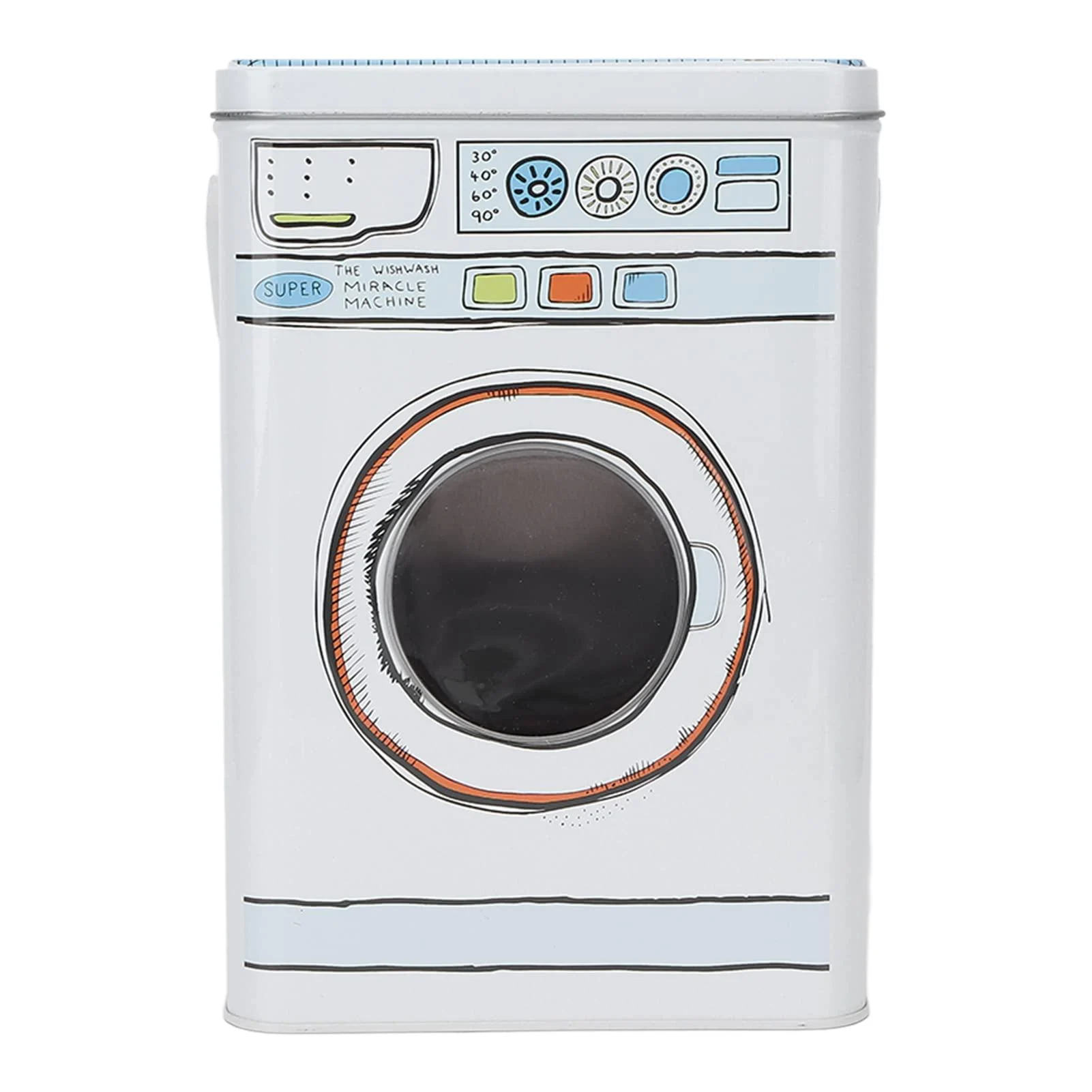 Detergent Canister Laundry Powder Box Large Capacity Decor Display Tin Blue with Handle for Washing Tablets for Storing - Cosiki