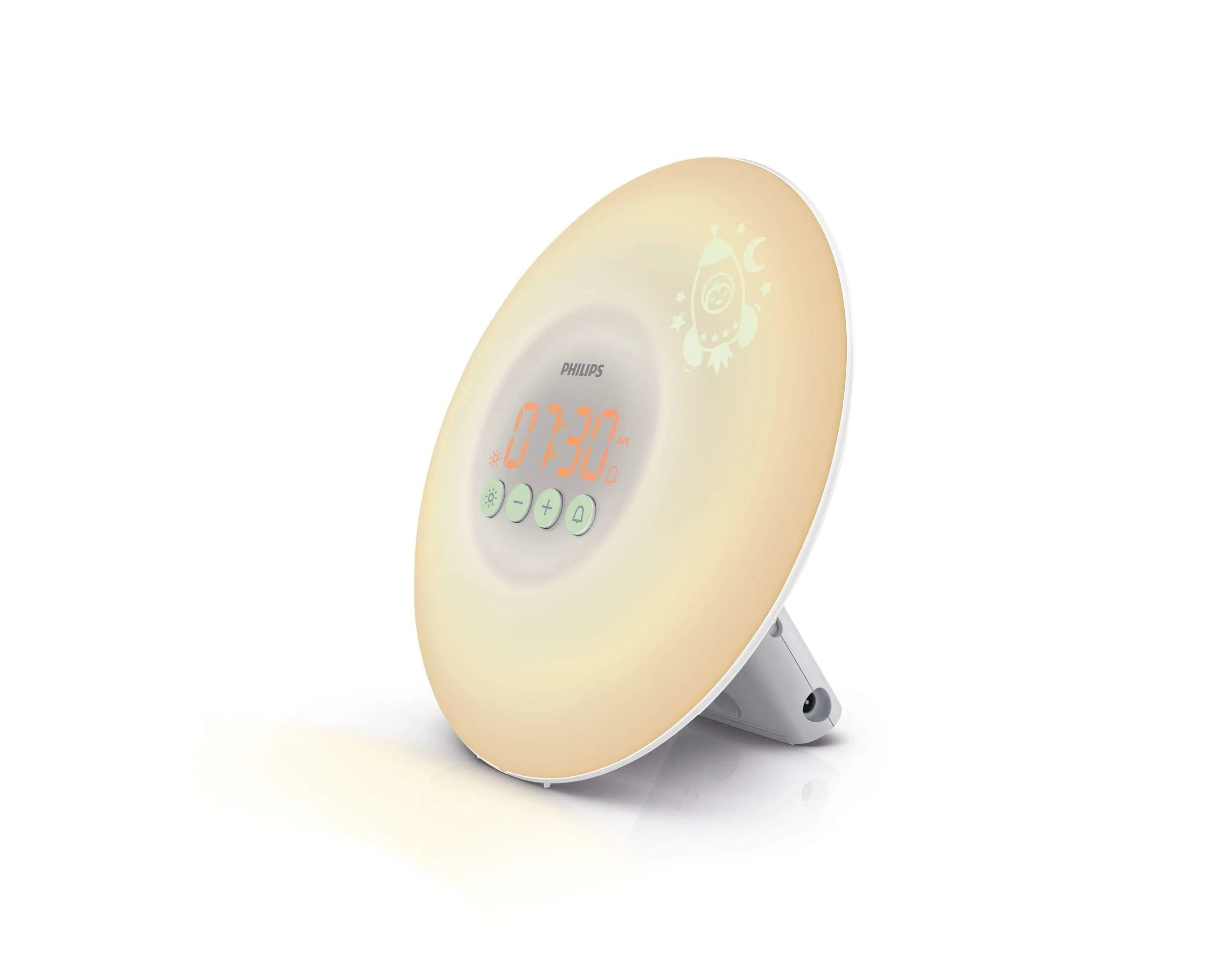 Philips Wake-up Light for Kids HF3503/01 (LED wake up with light illuminated buttons stickers) white